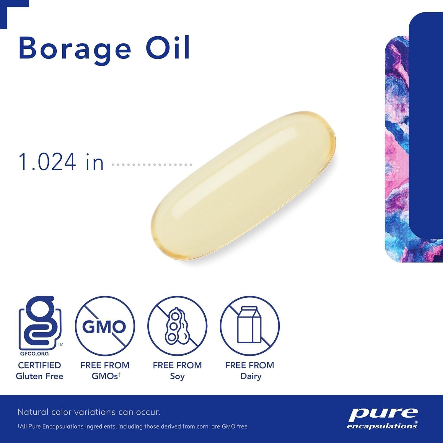 Aceite de Borraja Pure Encapsulations 60 Cápsulas Blandas