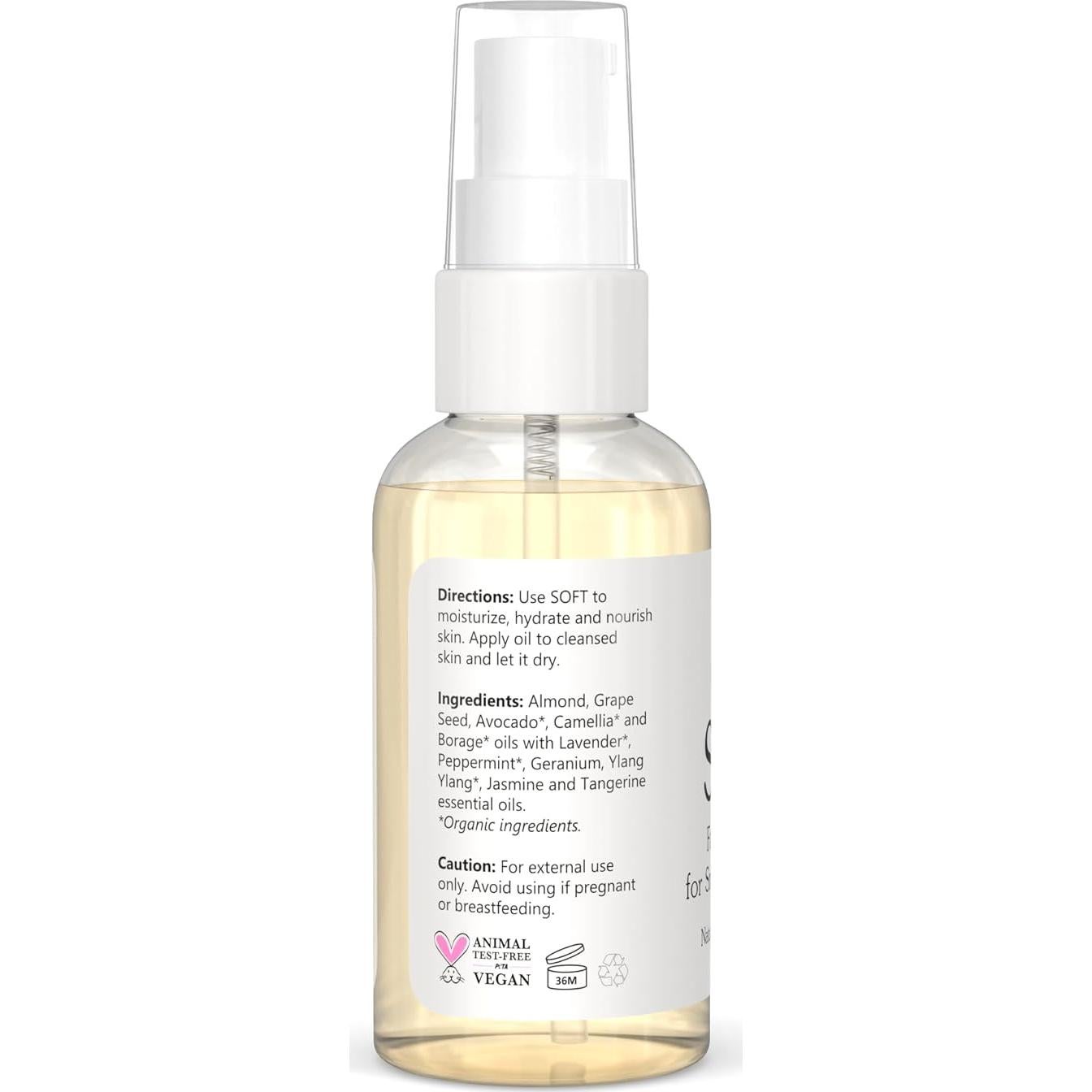 Aceite Corporal Natural Claramente SUAVE 60ml - Hidratante Antienvejecimiento