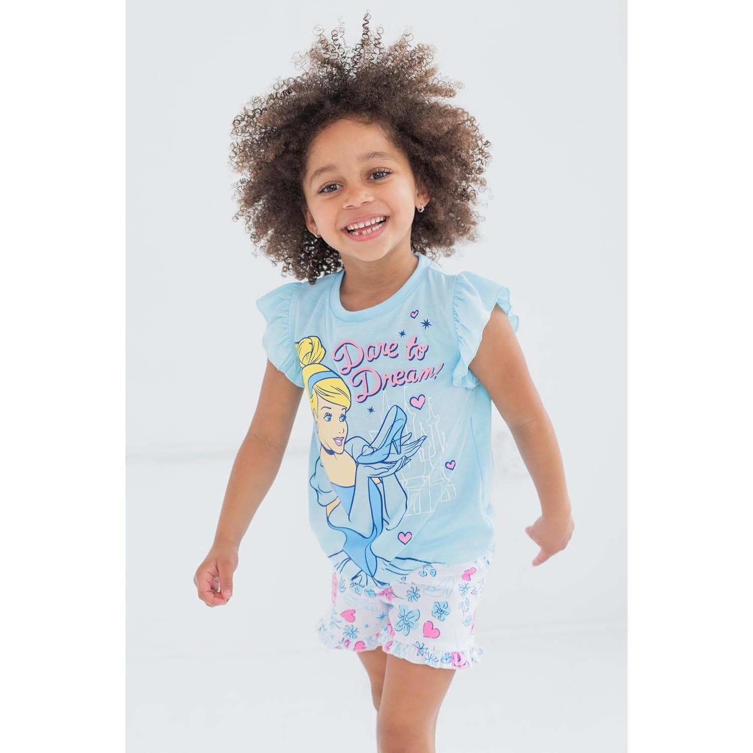 Conjunto camiseta y pantalones cortos Disney Princesa Tiana 5T