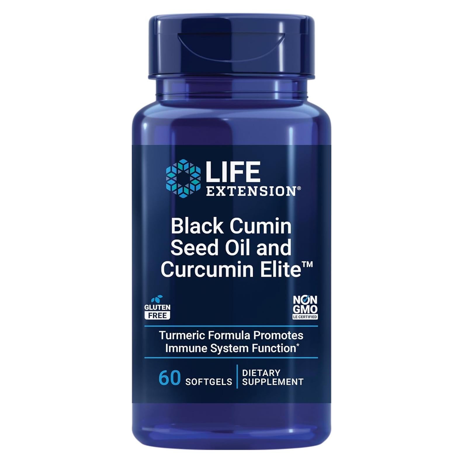Aceite de Semilla de Comino Negro y Curcumina Life Extension 60 gelatinas