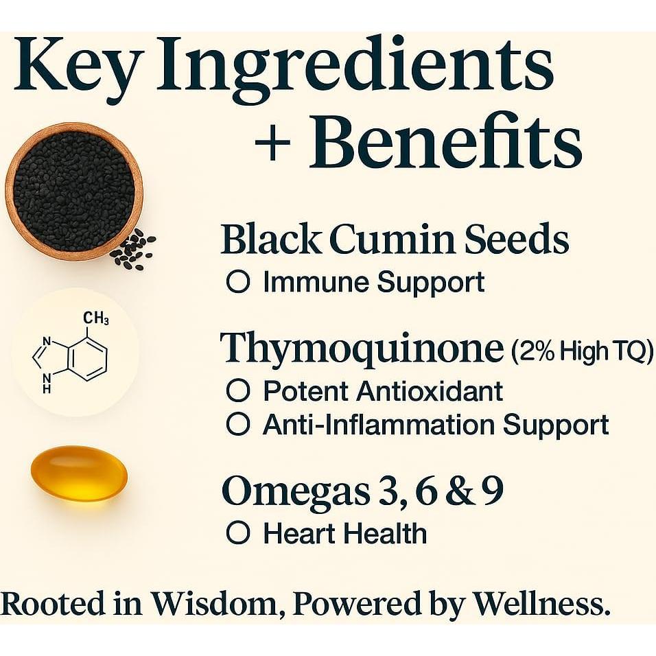 Cápsulas de Aceite de Semilla Negra Organics Nature 1000mg