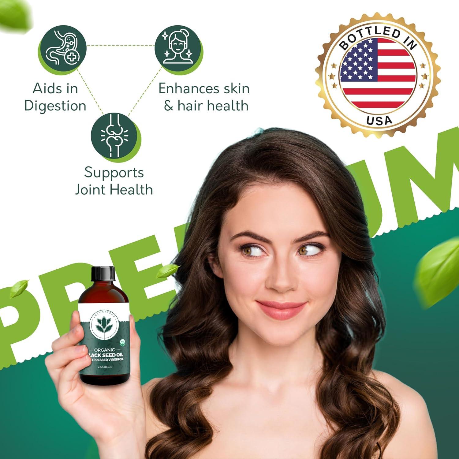 Aceite de Semilla Negra Orgánico 118ml Lucenterra - Antioxidante Puro