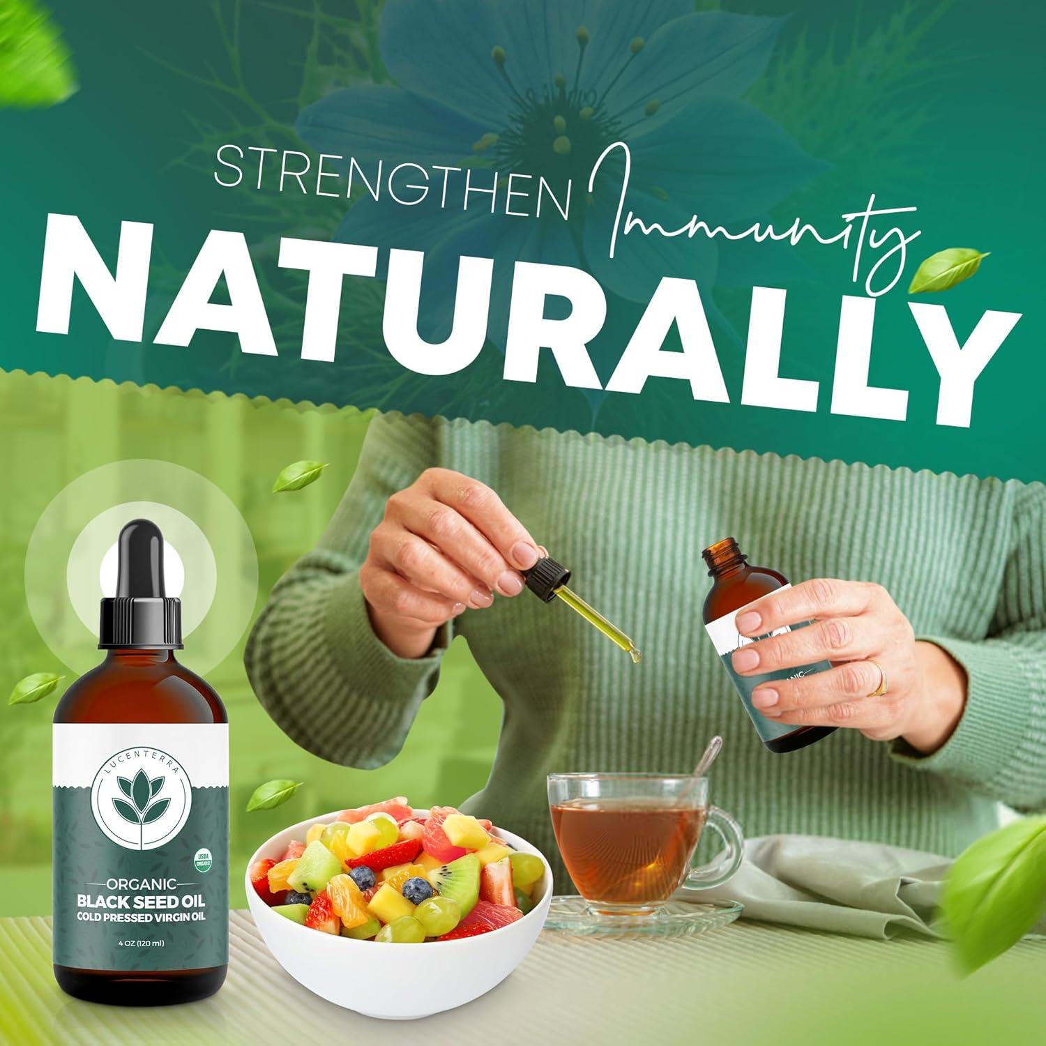 Aceite de Semilla Negra Orgánico 118ml Lucenterra - Antioxidante Puro