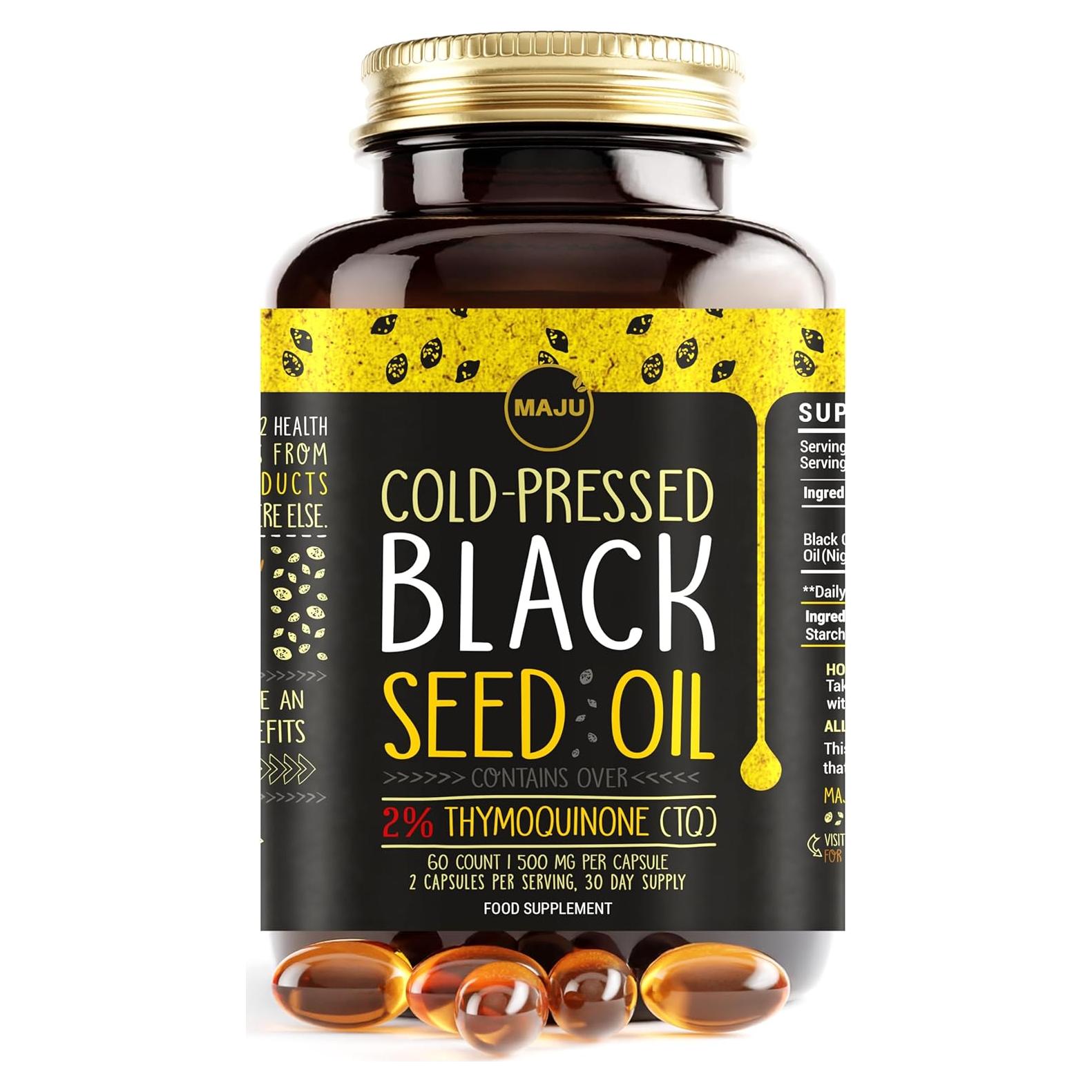 Cápsulas de Aceite de Semilla Negra Maju 60 Contenido 500mg