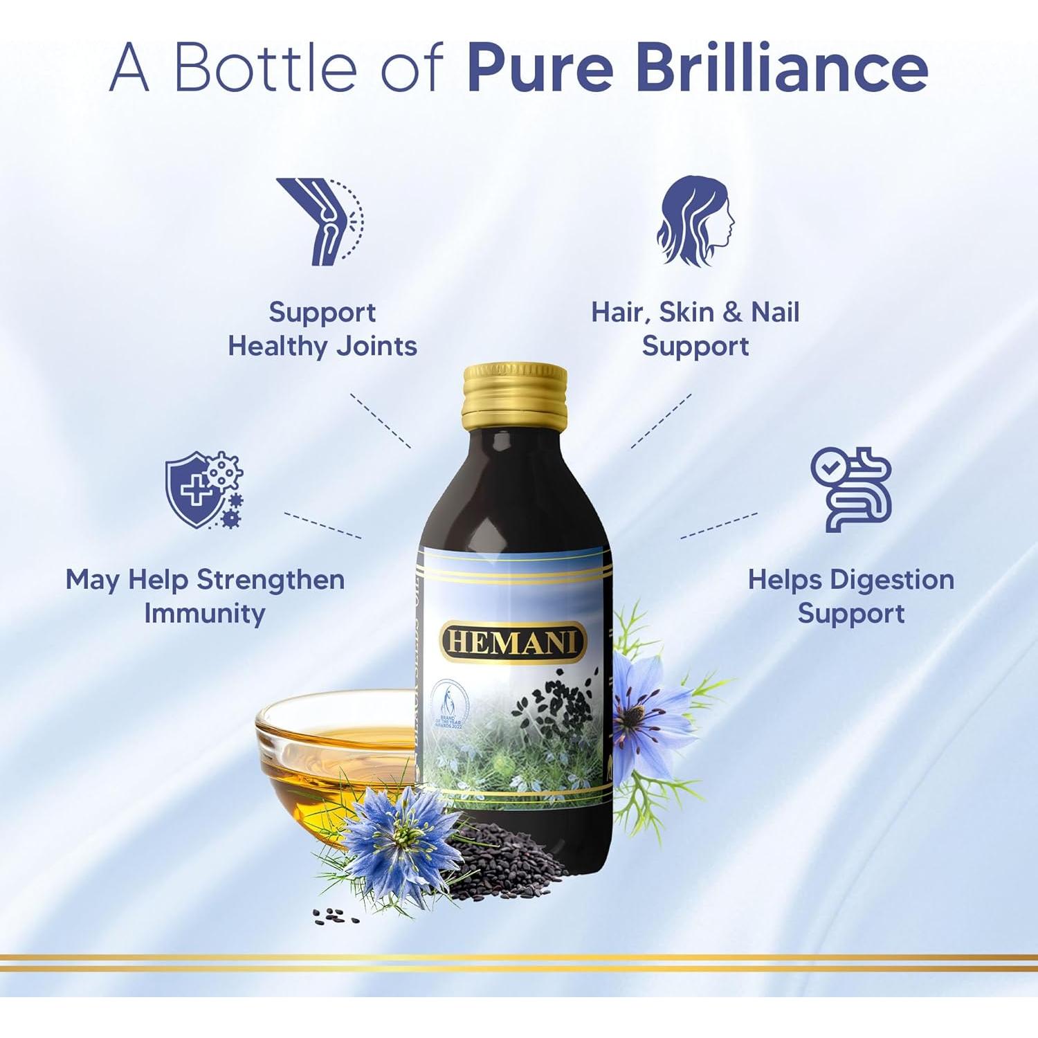 Aceite de Semilla de Comino Negro Hemani 125 ML - Halal