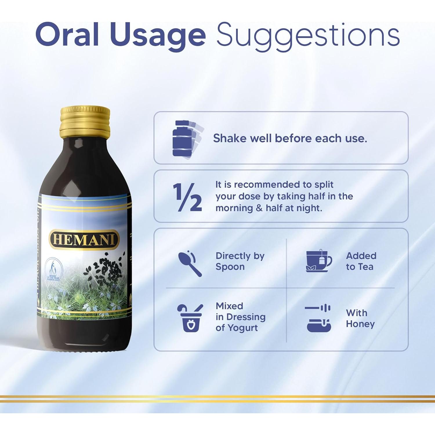 Aceite de Semilla de Comino Negro Hemani 125 ML - Halal