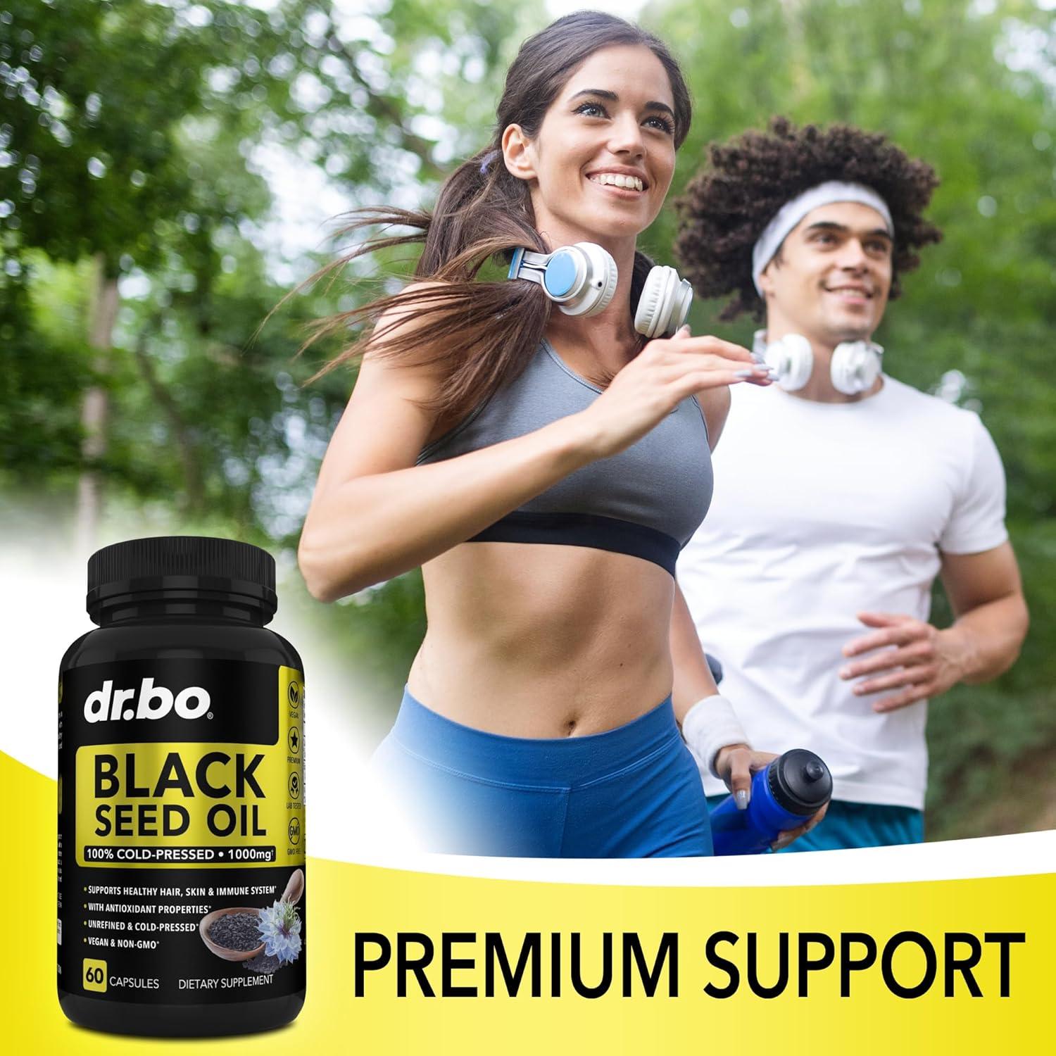 Cápsulas de Aceite de Semilla Negra Dr. Bo 1000mg Veganas - 60 Unidades