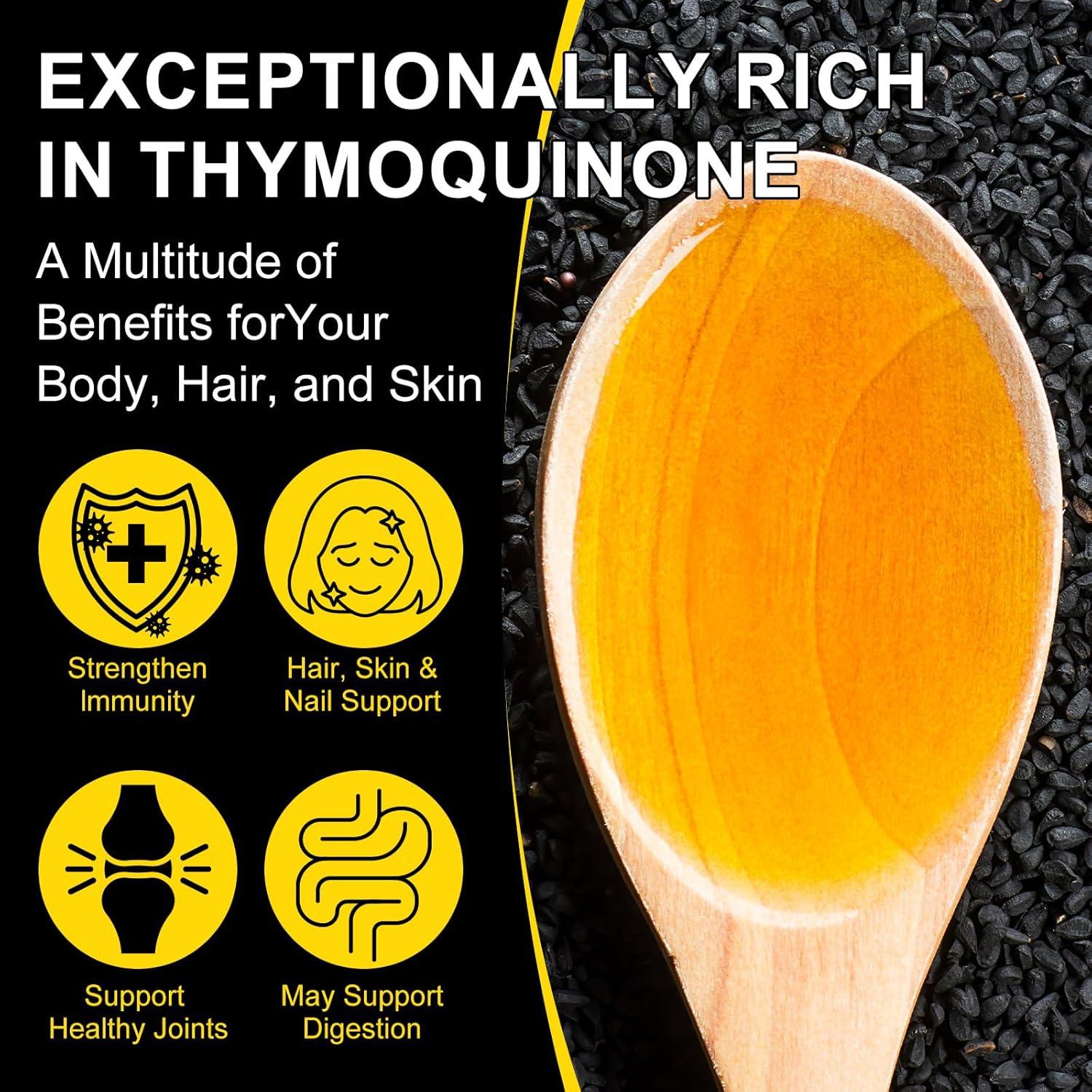 Aceite de Semilla Negra Orgánico Prensado en Frío 60ML - 2 Unidades