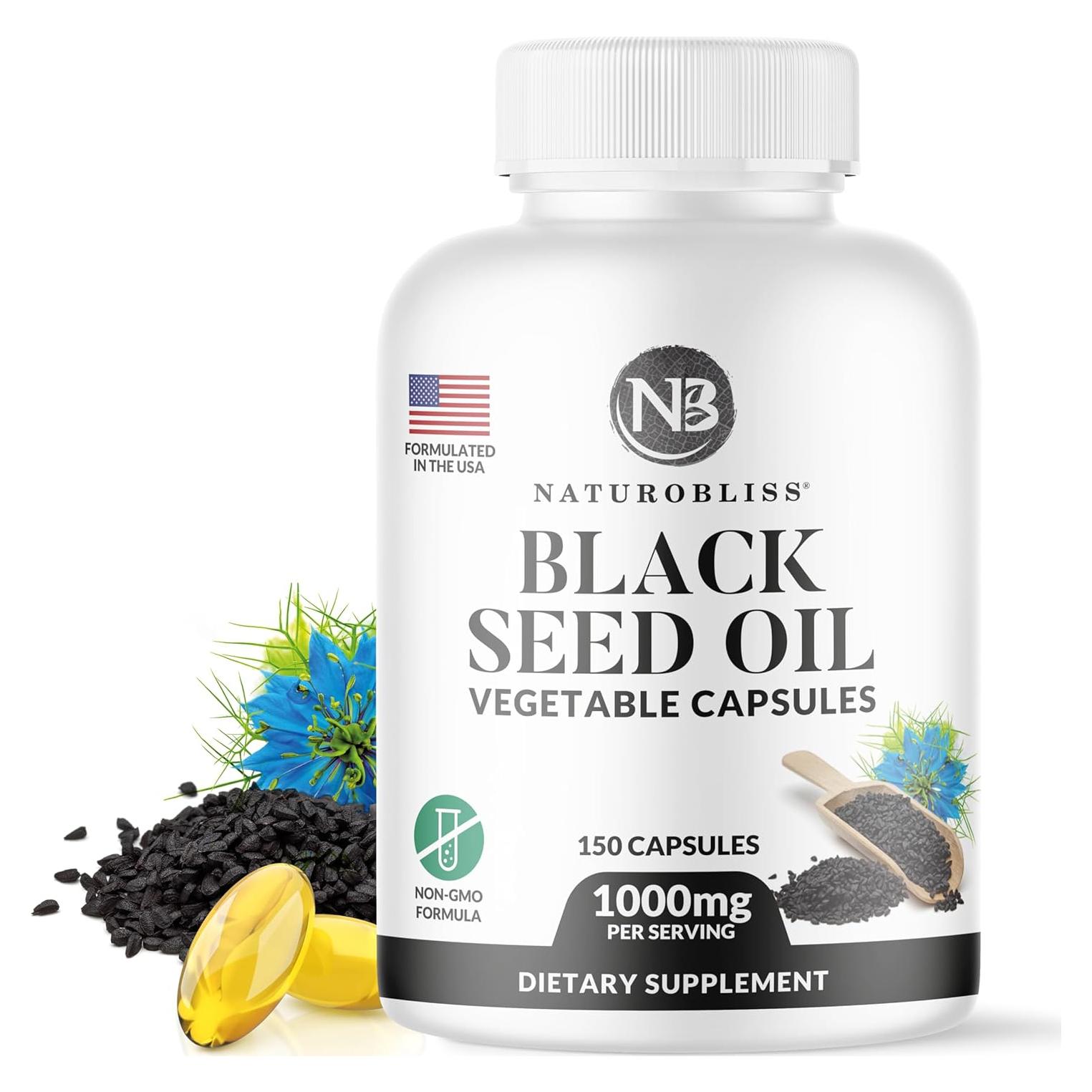 Aceite de Semilla Negra NaturoBliss 150 Cápsulas 1000mg