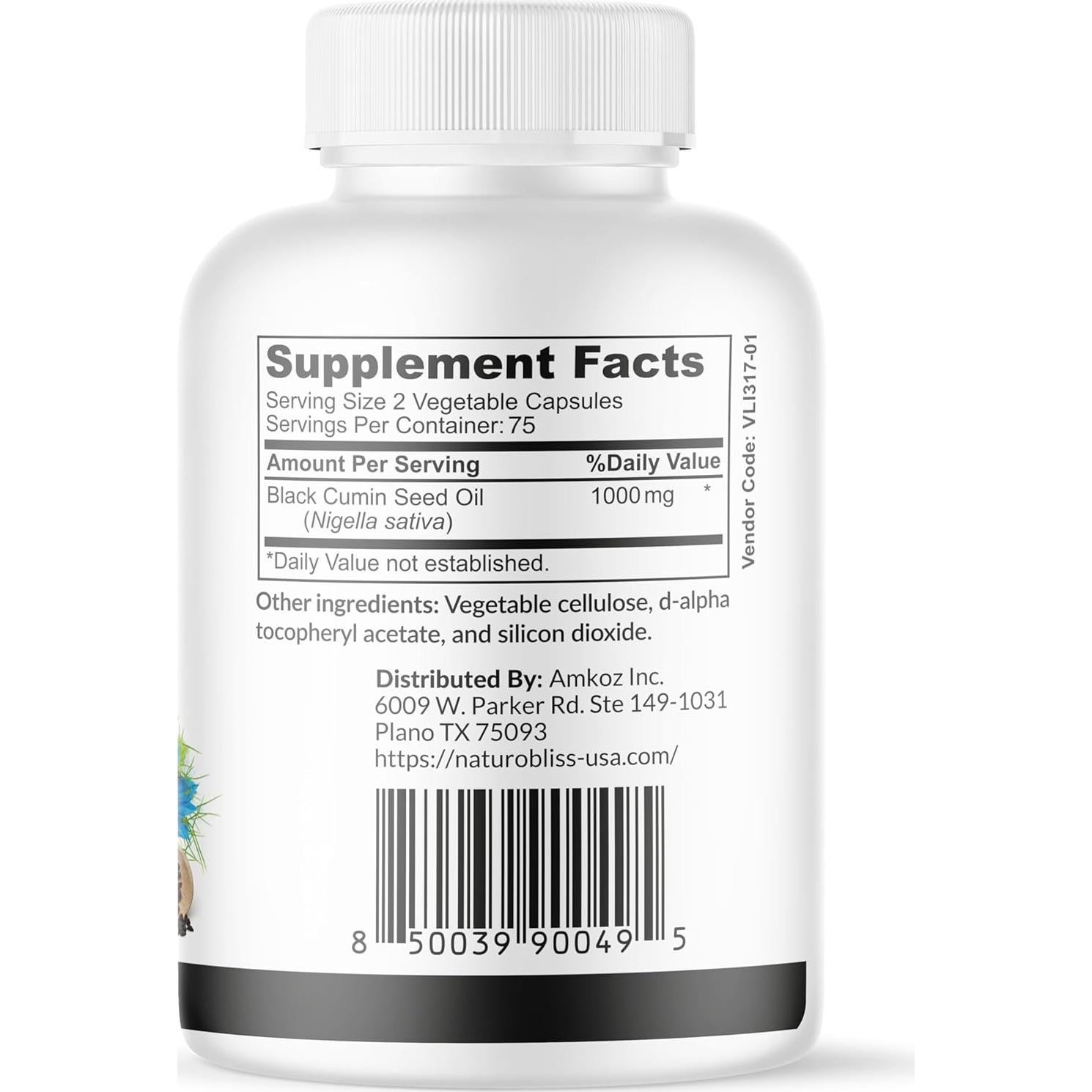 Aceite de Semilla Negra NaturoBliss 150 Cápsulas 1000mg