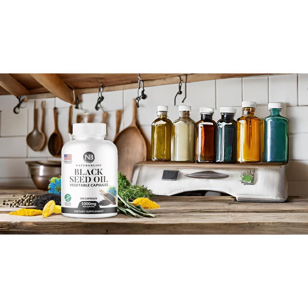Aceite de Semilla Negra NaturoBliss 150 Cápsulas 1000mg