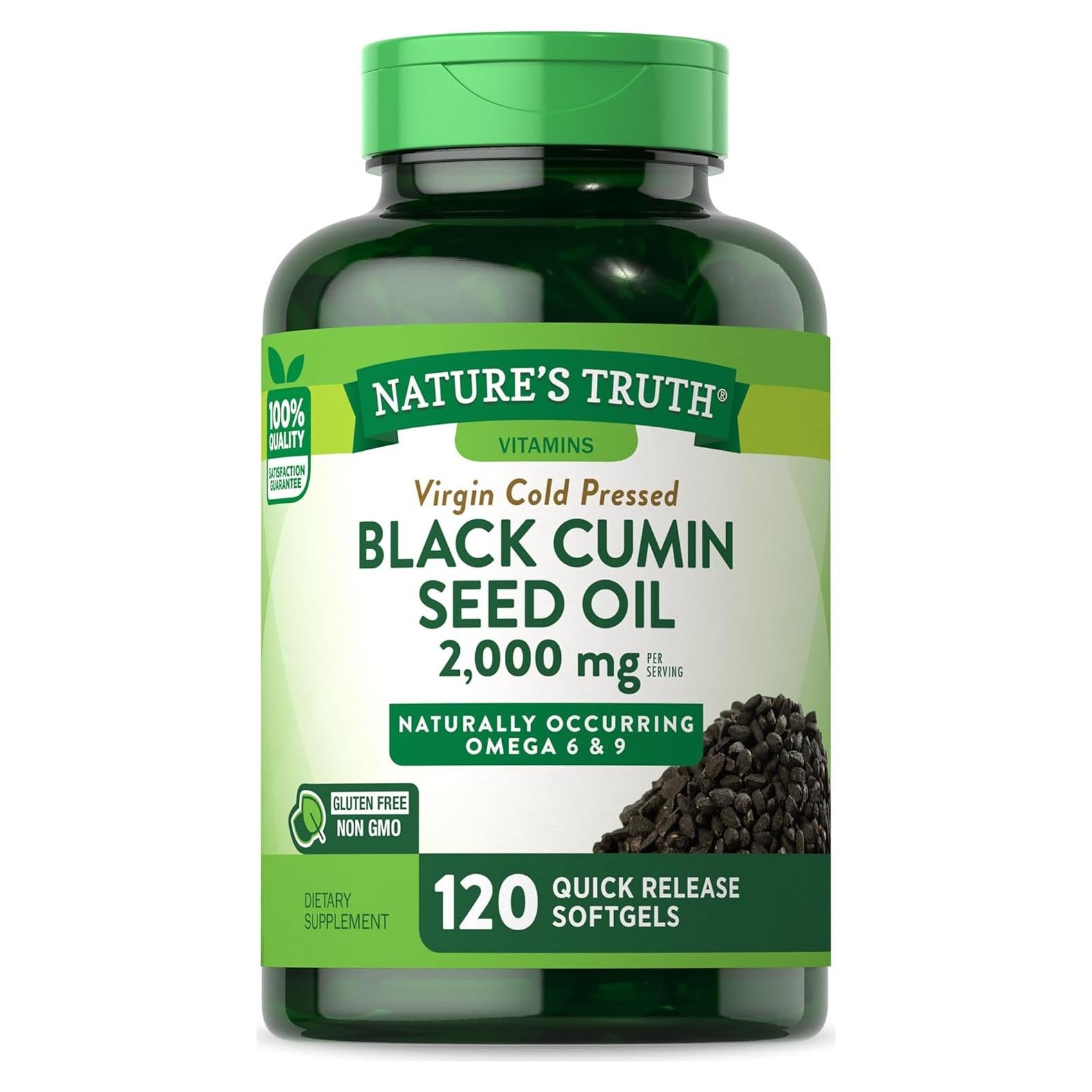 Aceite de Semilla de Comino Negro Nature's Truth 2000mg 120 Gelatinas