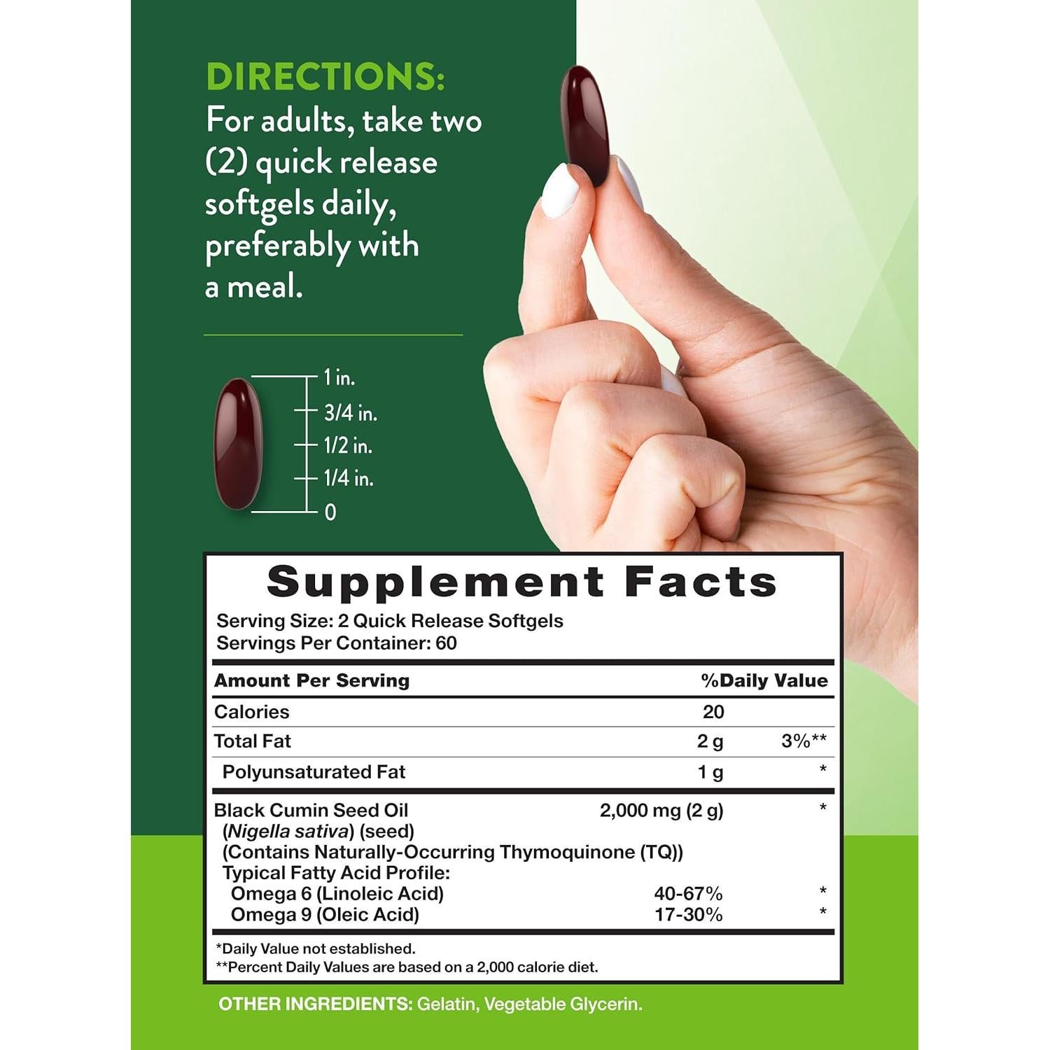 Aceite de Semilla de Comino Negro Nature's Truth 2000mg 120 Gelatinas