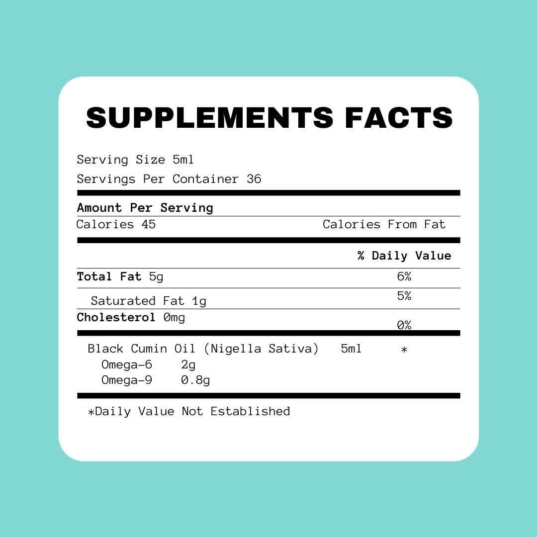 Aceite de Semilla de Comino Negro Health Logics 177 ml Omega 6 y 9