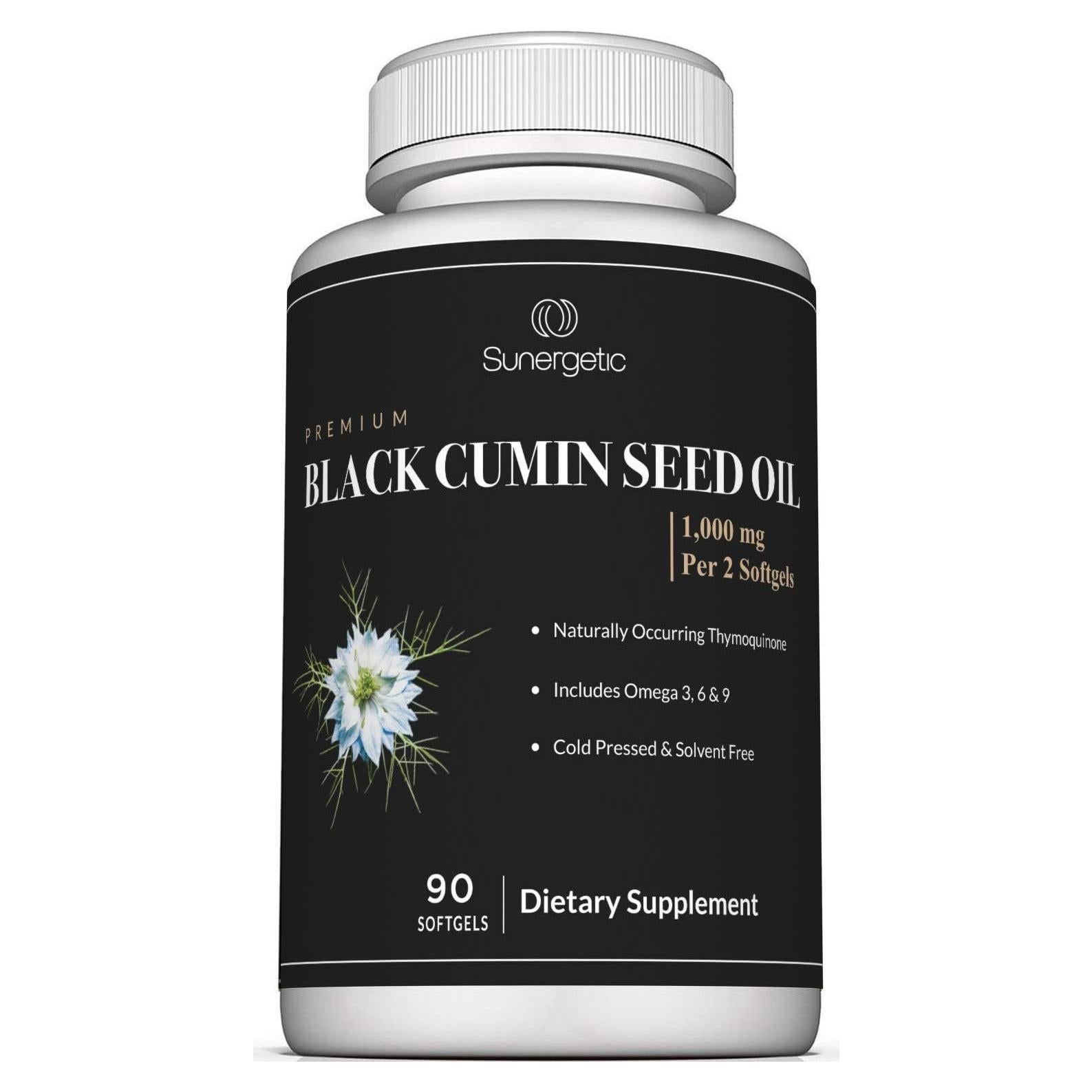 Aceite de Semilla de Comino Negro Sunergetic 1000mg - 90 Softgels