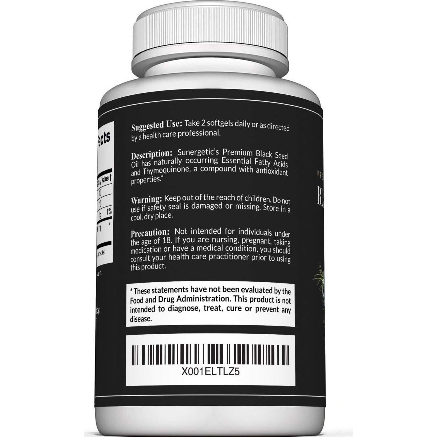 Aceite de Semilla de Comino Negro Sunergetic 1000mg - 90 Softgels