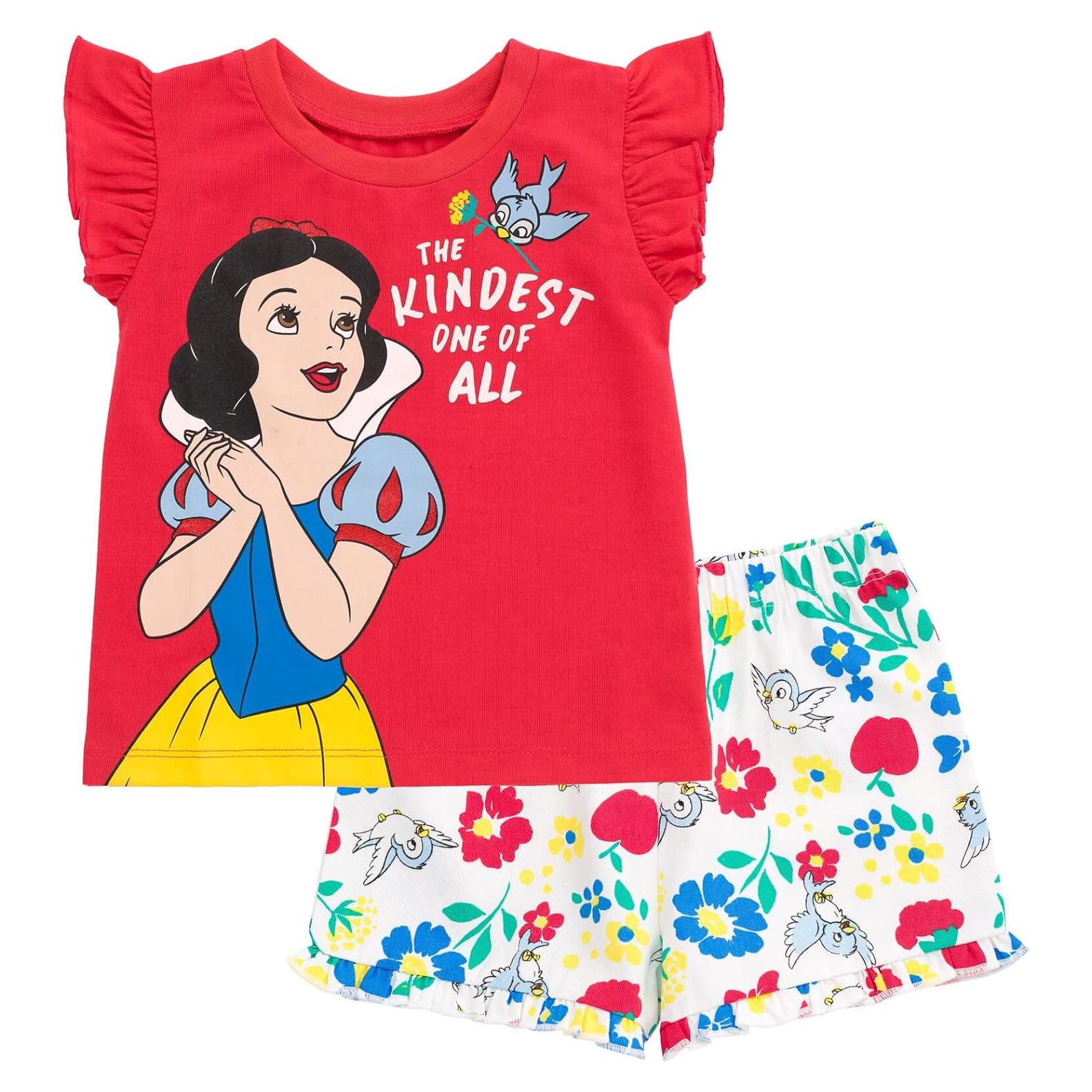Conjunto camiseta y shorts Tiana Disney 4T blanco