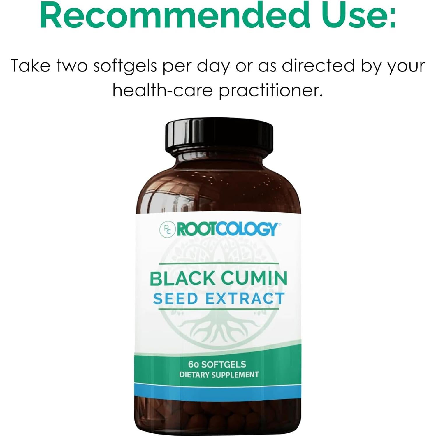 Rootcology Gelatinas Blandas de Comino Negro 60 Unidades - Salud Digestiva y Piel