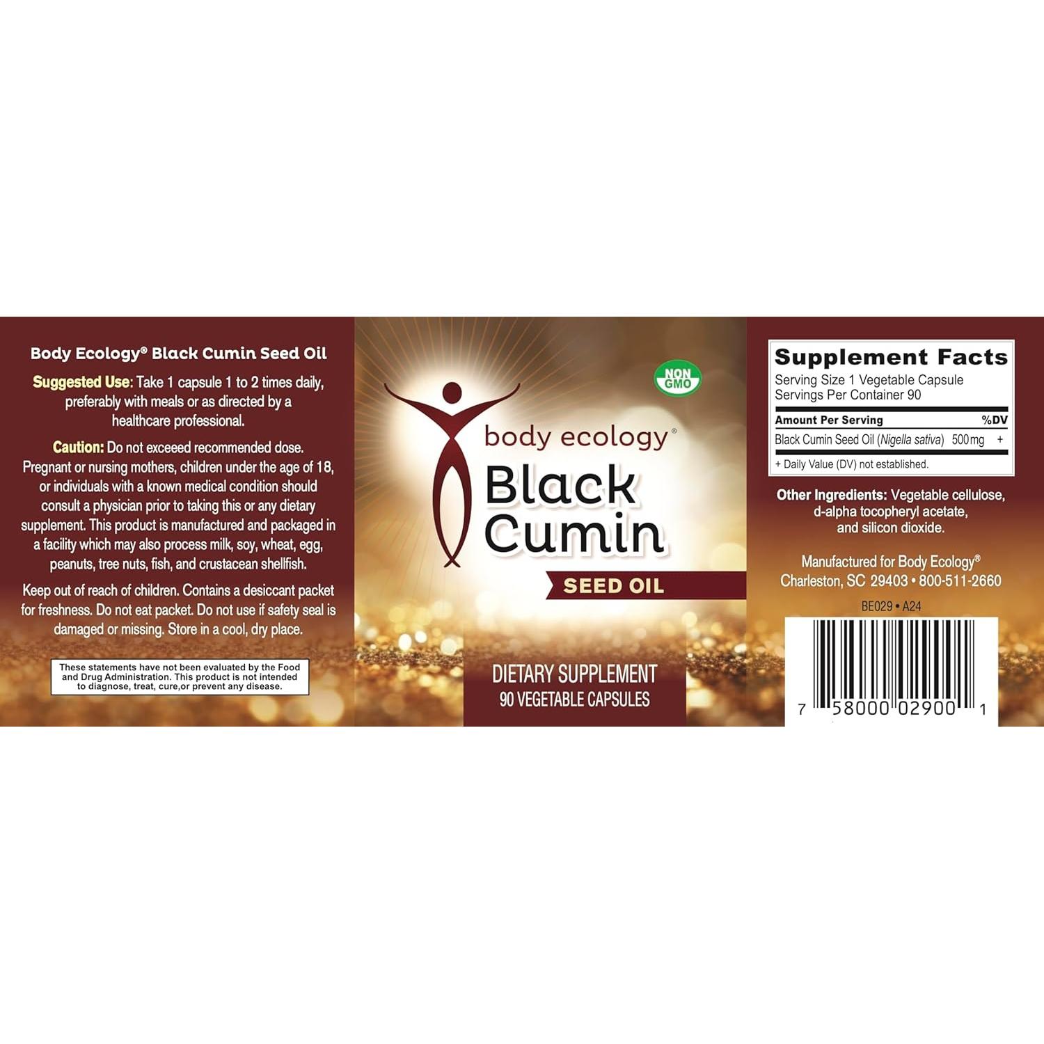 Aceite de Semilla de Comino Negro Body Ecology 90ml Vegano