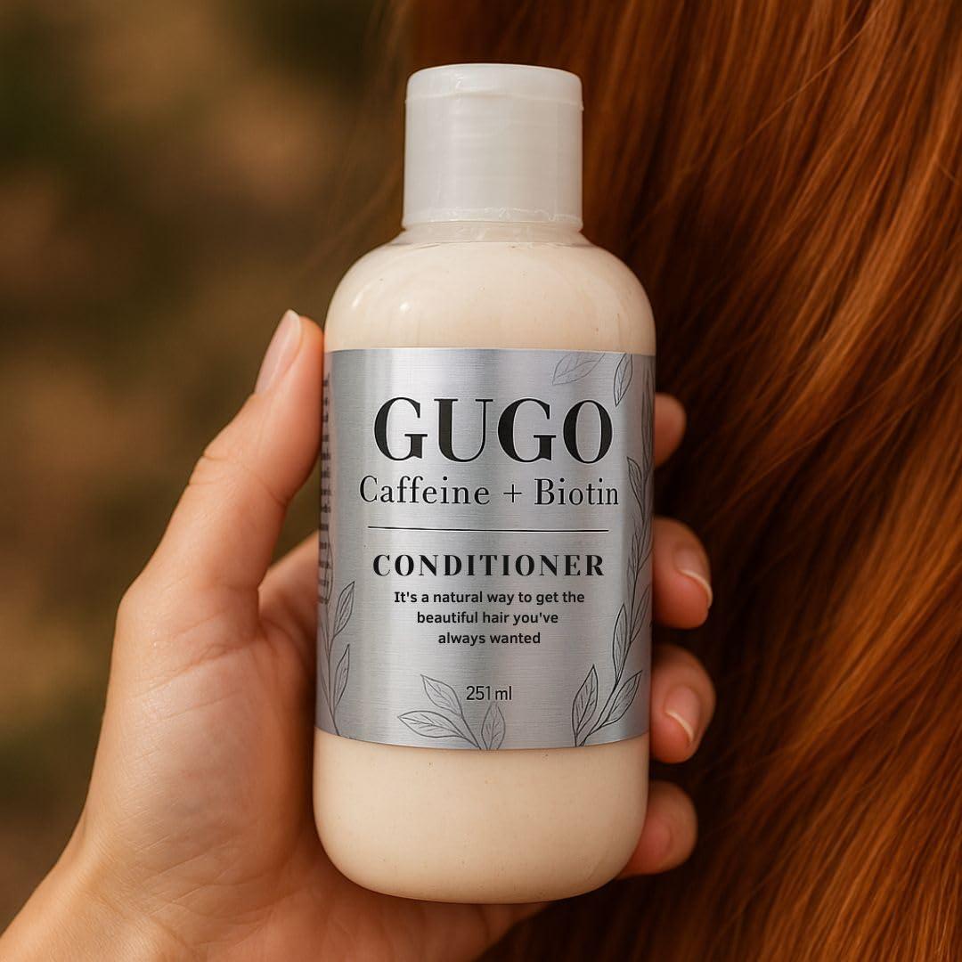 Nature Skin Shop Gugo Shampoo for Hair Growth and Thinning, Anti-Hair Fall Treatment with Biotin, Caffeine & Black Cumin, Soothes Dandruff & Itchy Scalp, Sulfate-Free, for Men & Women