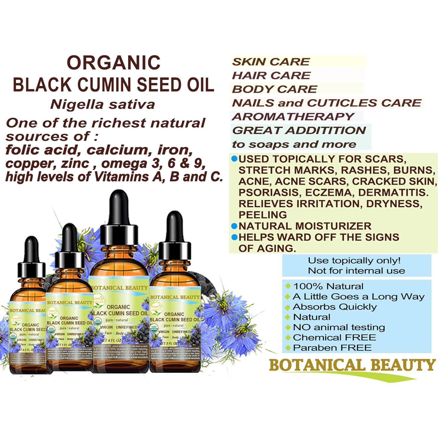 Aceite de Semilla de Comino Negro Orgánico Botanical Beauty 30 ml