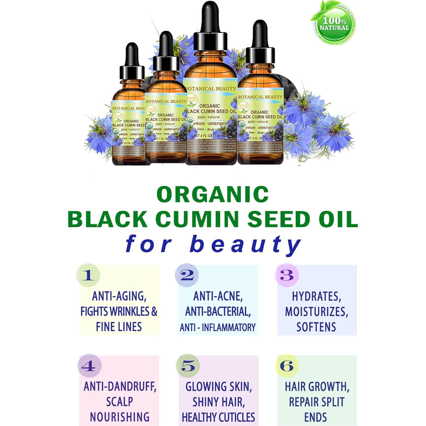 Aceite de Semilla de Comino Negro Orgánico Botanical Beauty 30 ml