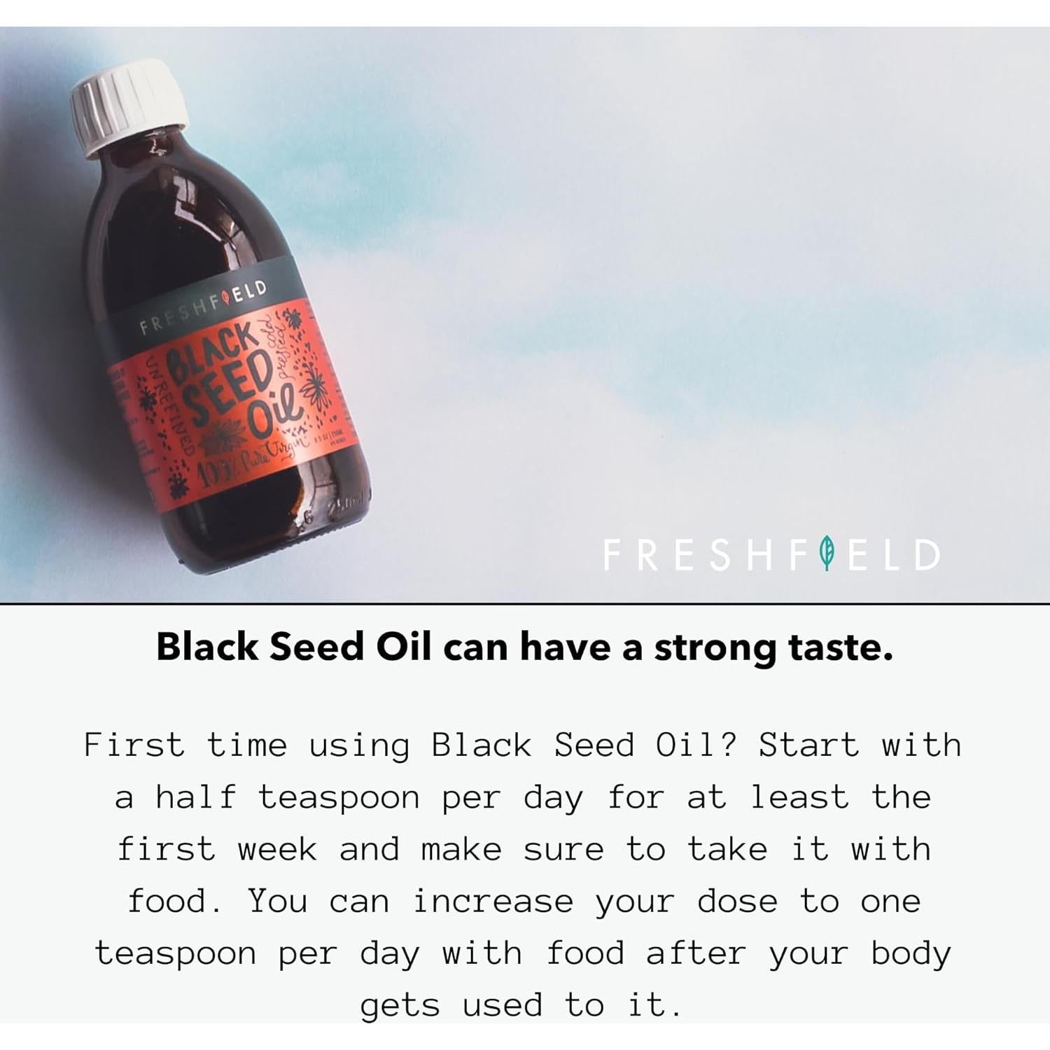 Aceite de Semilla de Comino Negro Freshfield 250 ml Prensado en Frío