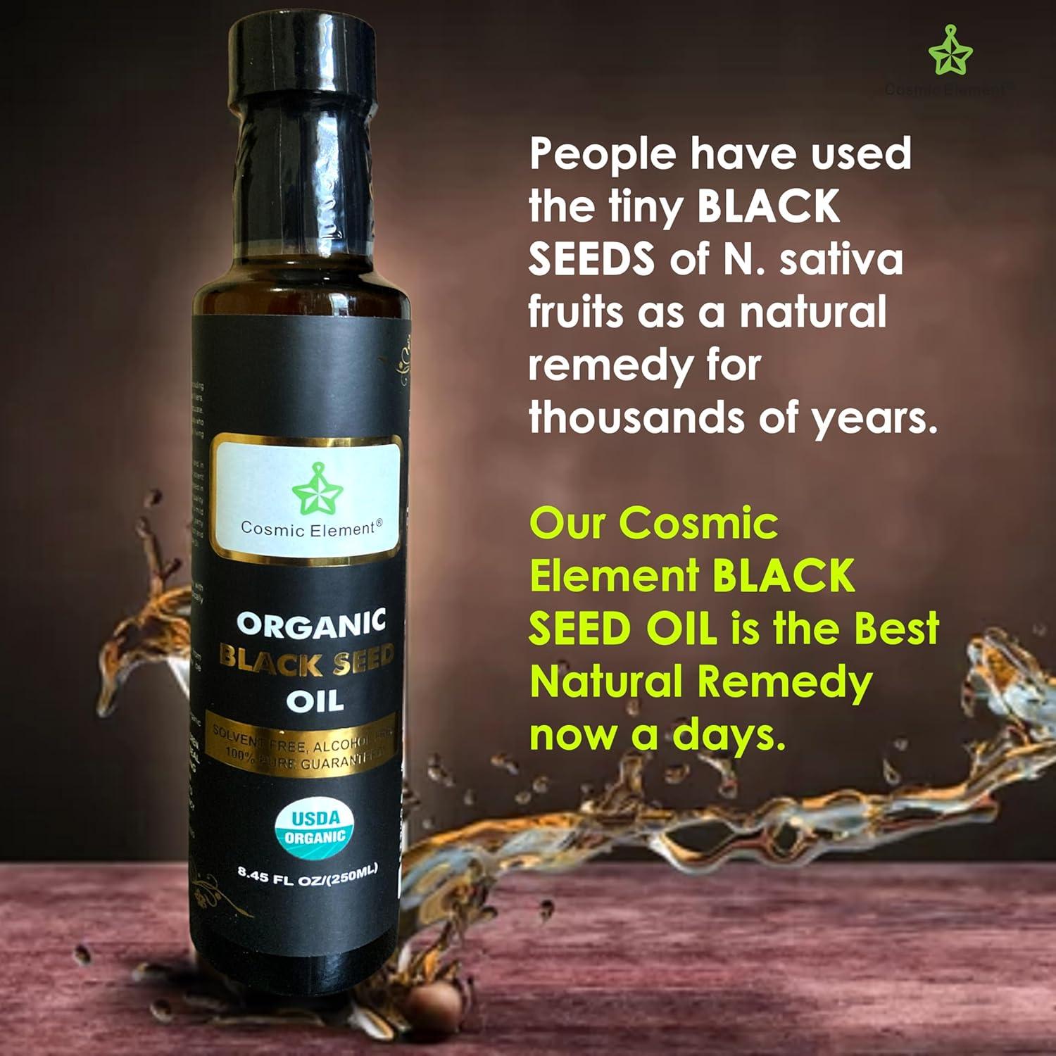 Aceite de Semilla de Comino Negro Orgánico Cosmic Element 248 ml