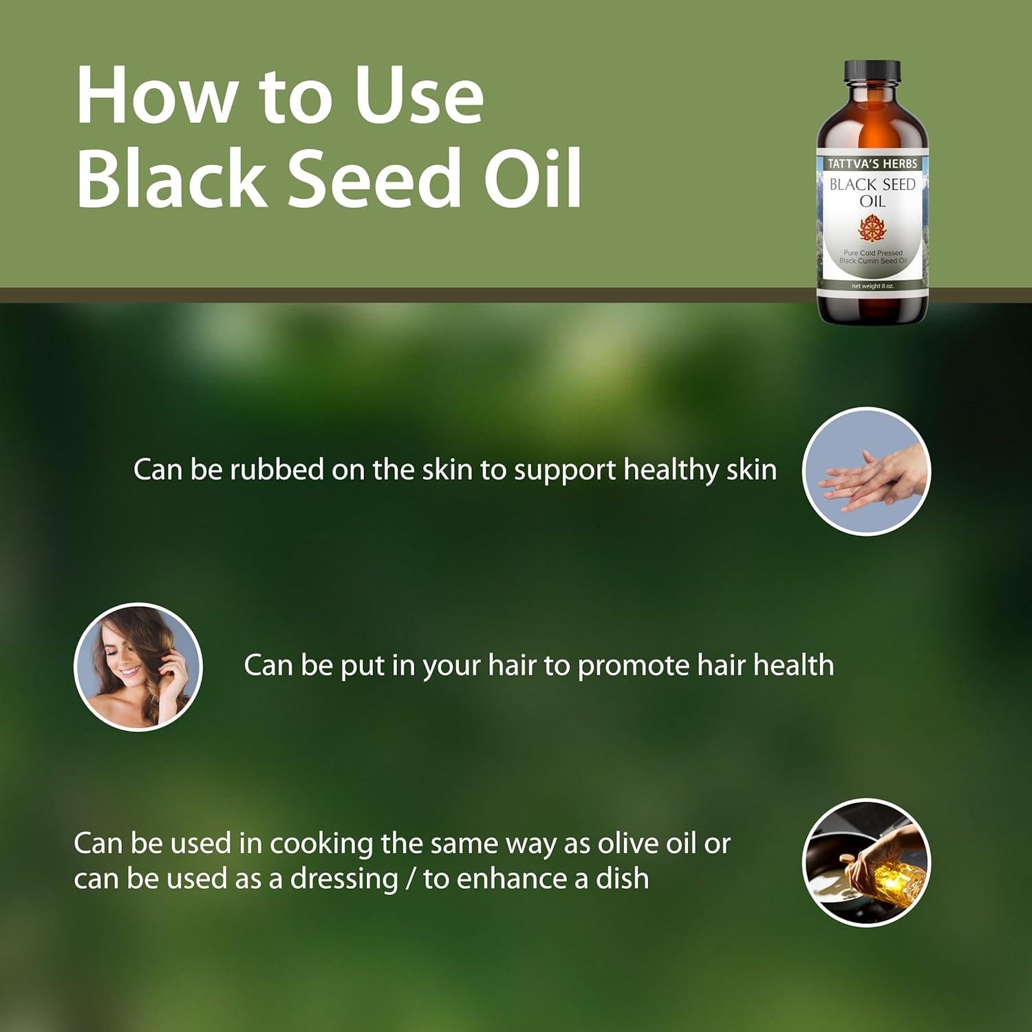 Aceite de Semilla Negra Tattva's Herbs 236.6 ml Prensado en Frío