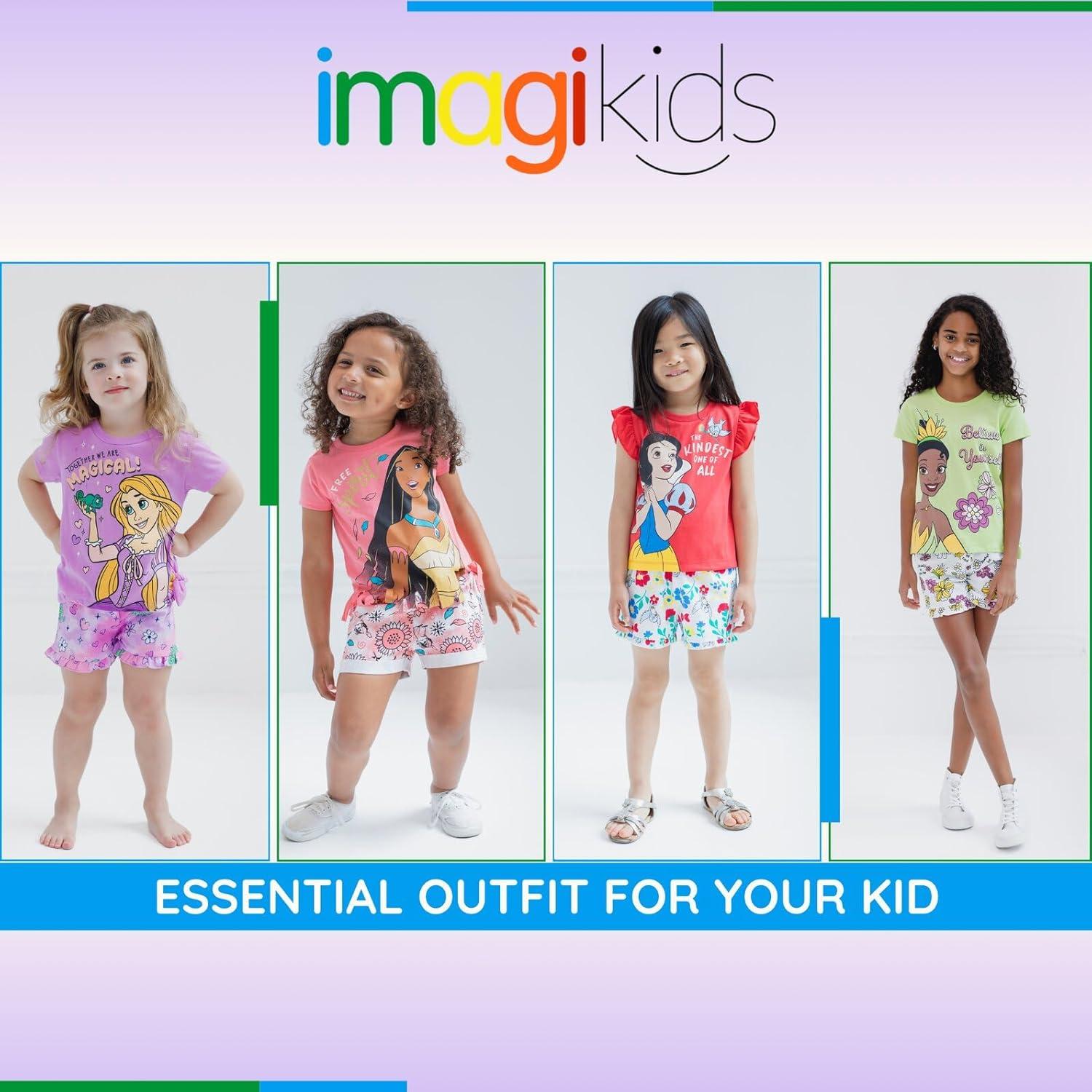 Conjunto camiseta peplum Tiana Disney + pantalones cortos 4T