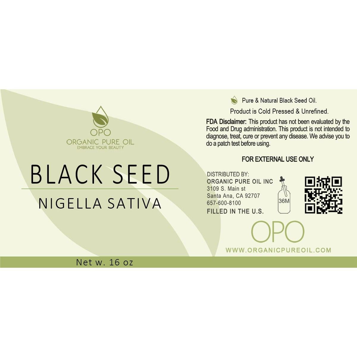 Aceite de Semilla Negra Puro Orgánico Egipcio 453 g - Nigella Sativa
