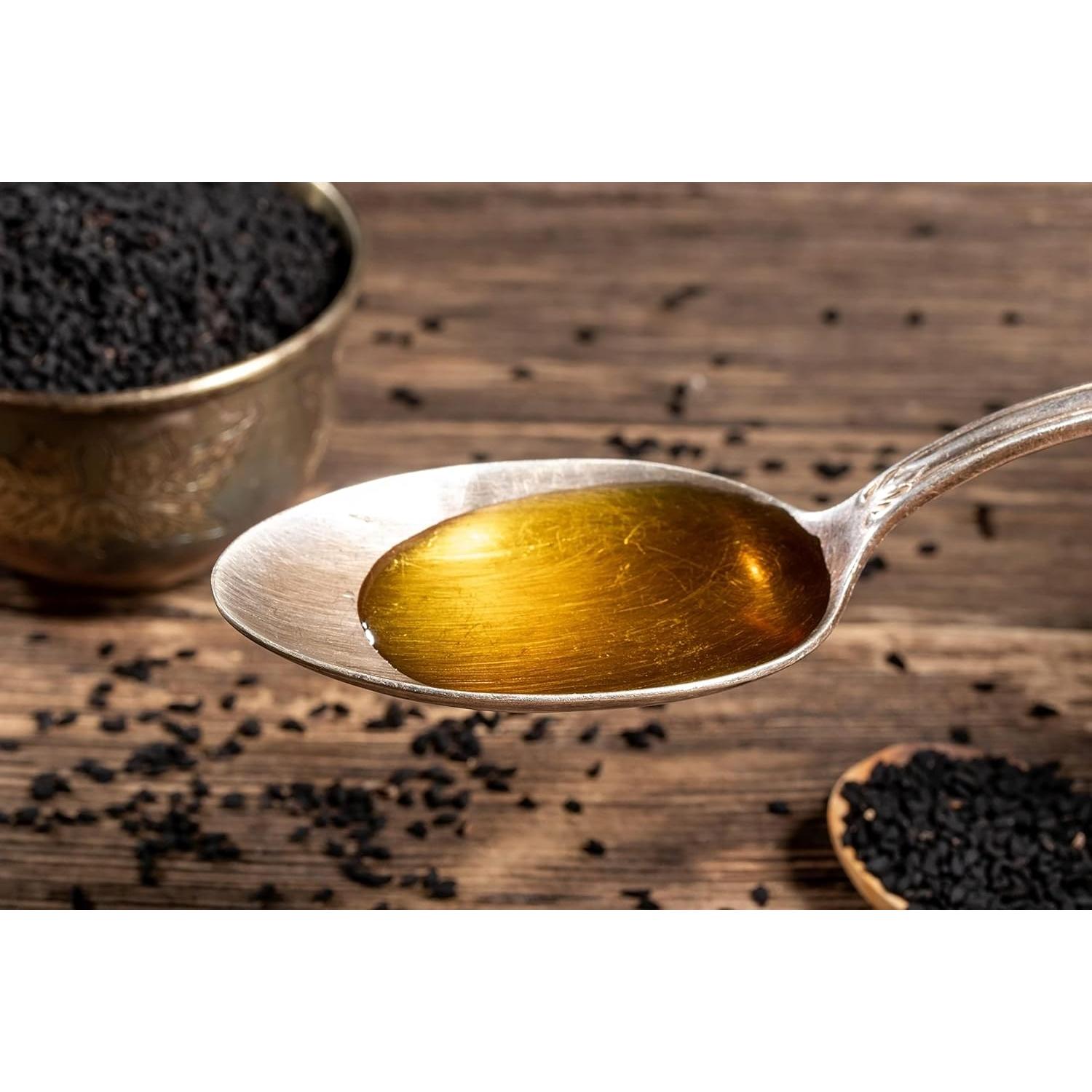 Aceite de Semilla Negra Puro Orgánico Egipcio 453 g - Nigella Sativa