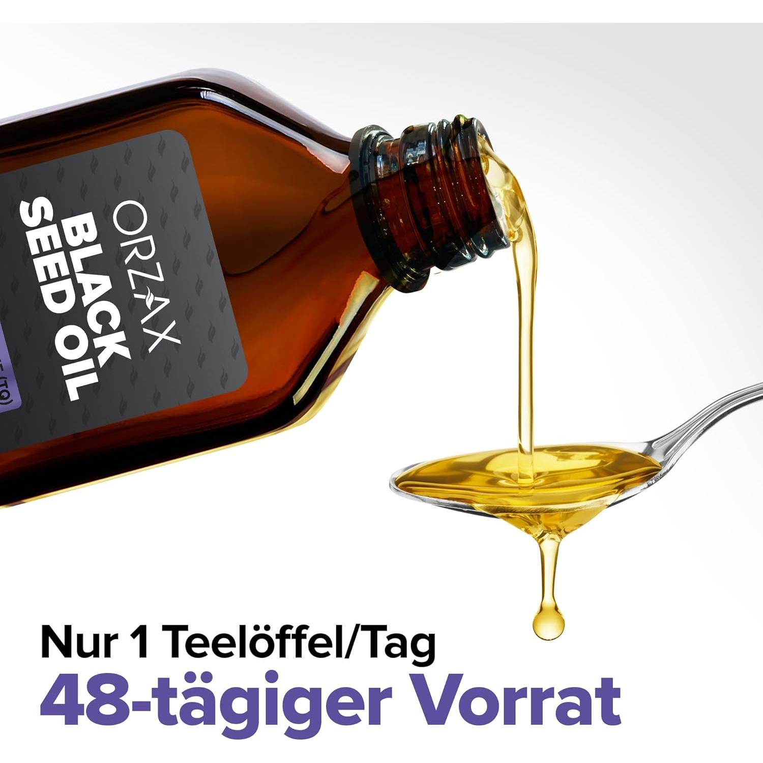 Aceite de Semilla de Nigella Orzax 240 ml - 100% Puro Vegano