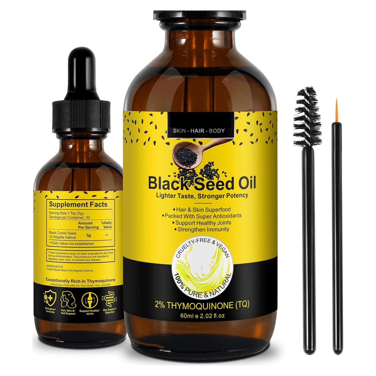 Aceite de Semilla Negra Orgánico Prensado en Frío 60ml - EQEIYICS