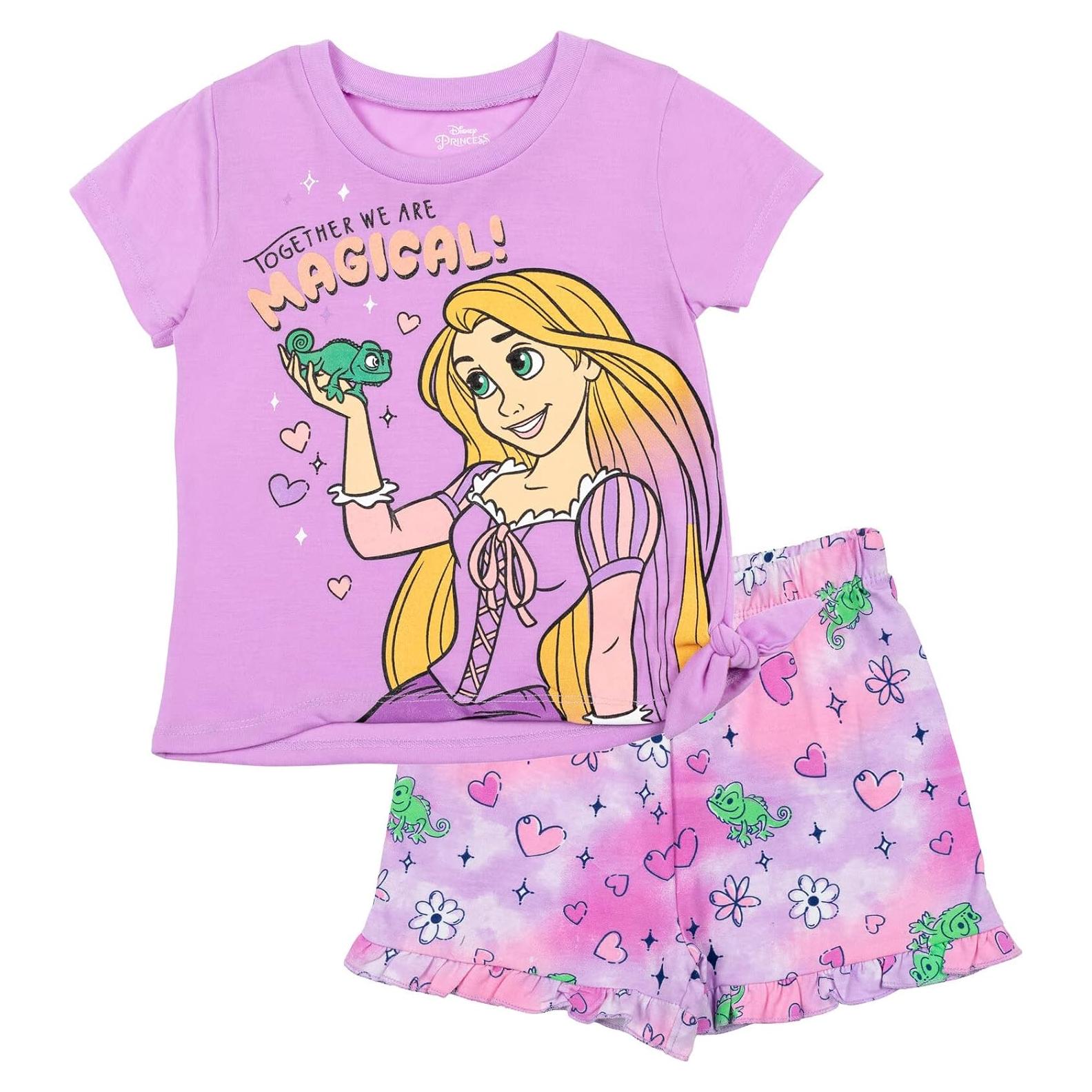 Conjunto camiseta peplum y pantalones cortos Disney 3T