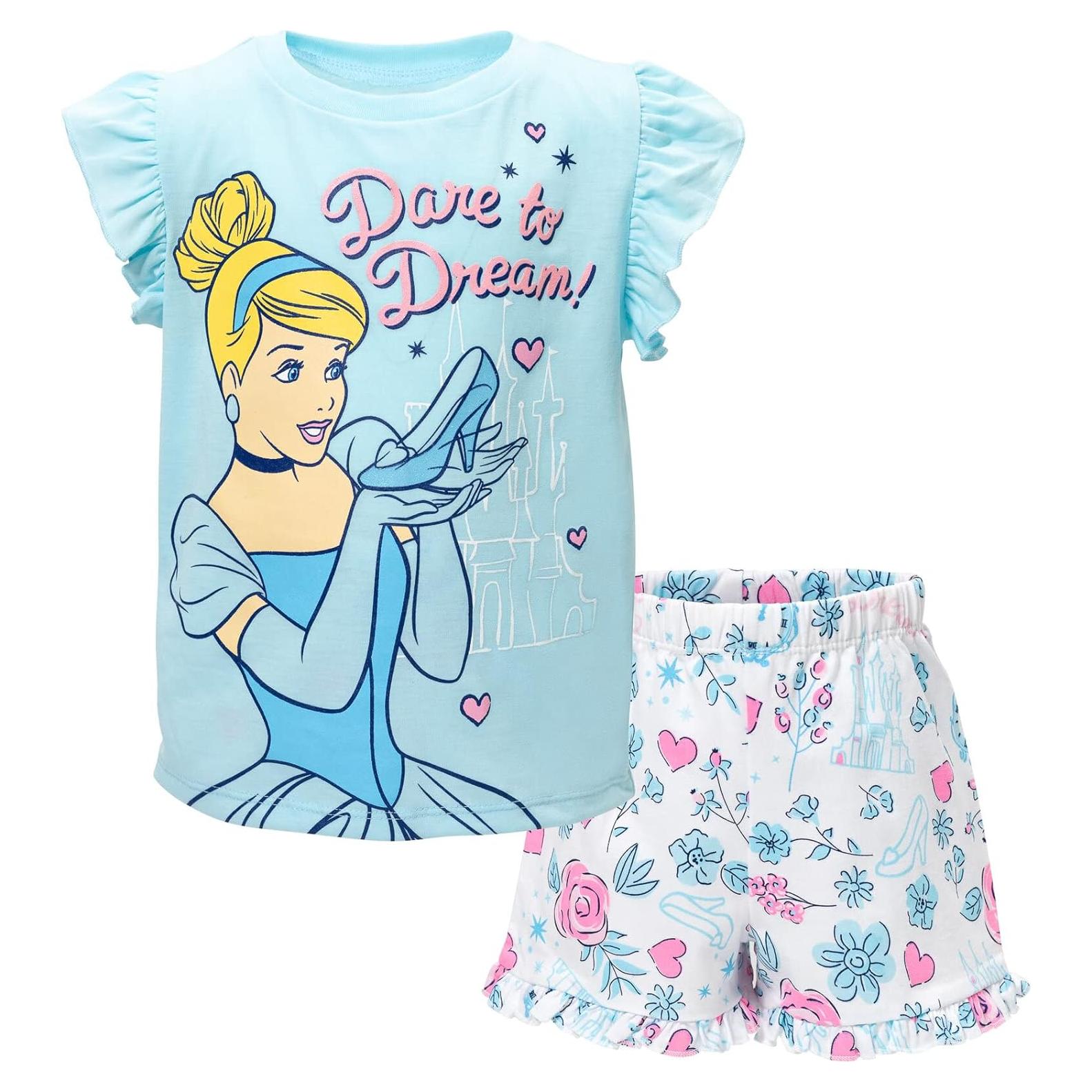 Conjunto camiseta y shorts Tiana Disney 4T para niñas