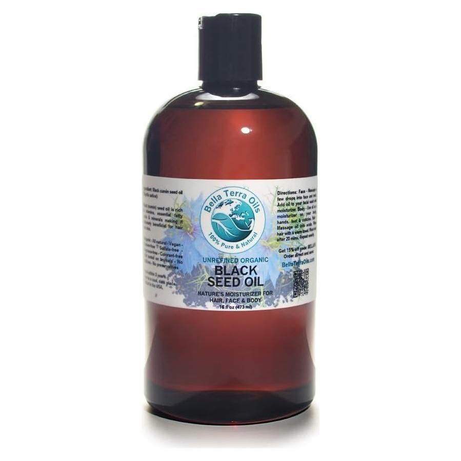 Aceite de Semilla Negra 473 ml Bella Terra - Antioxidante Natural