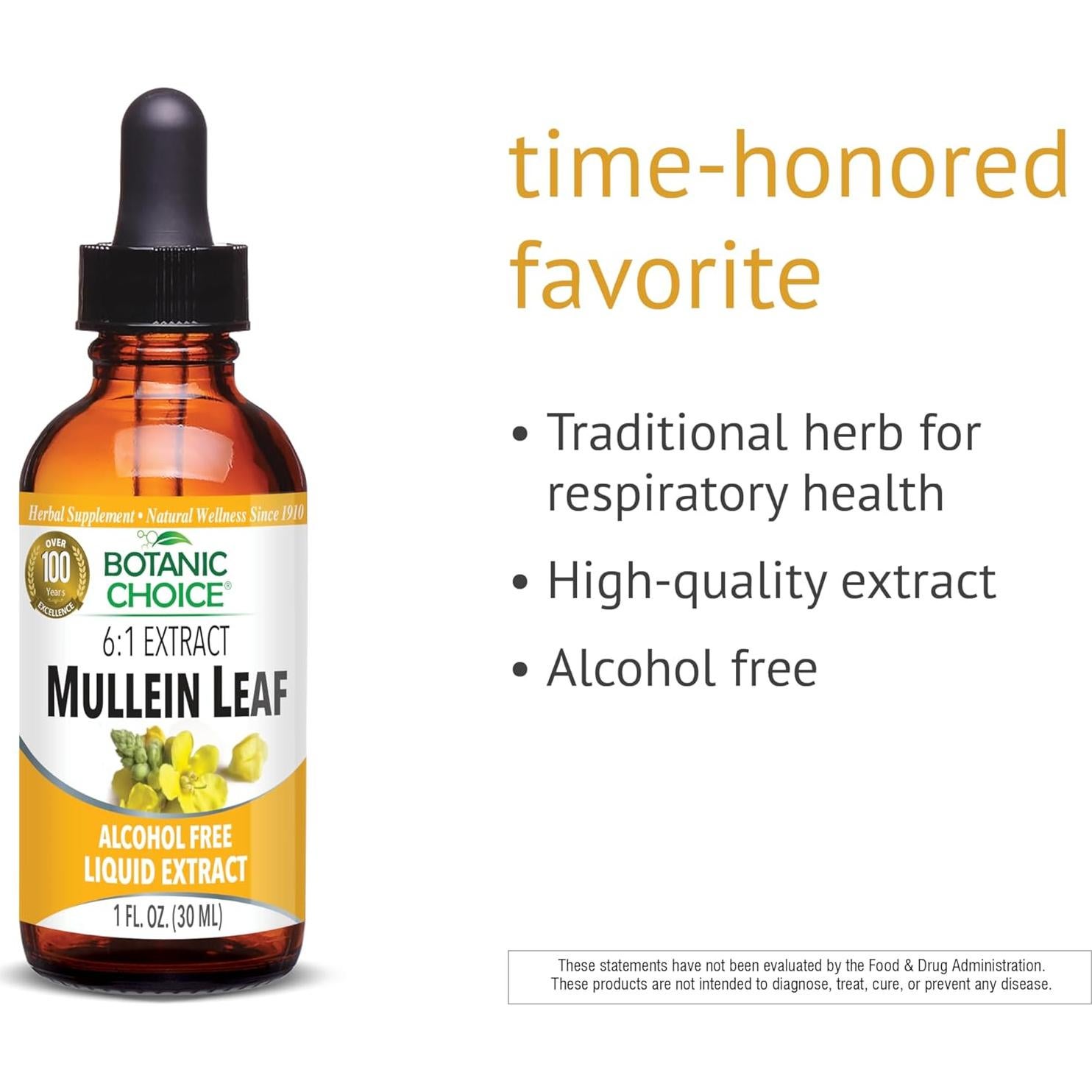 Extracto Líquido de Hoja de Mullein Botanic Choice 30 ml