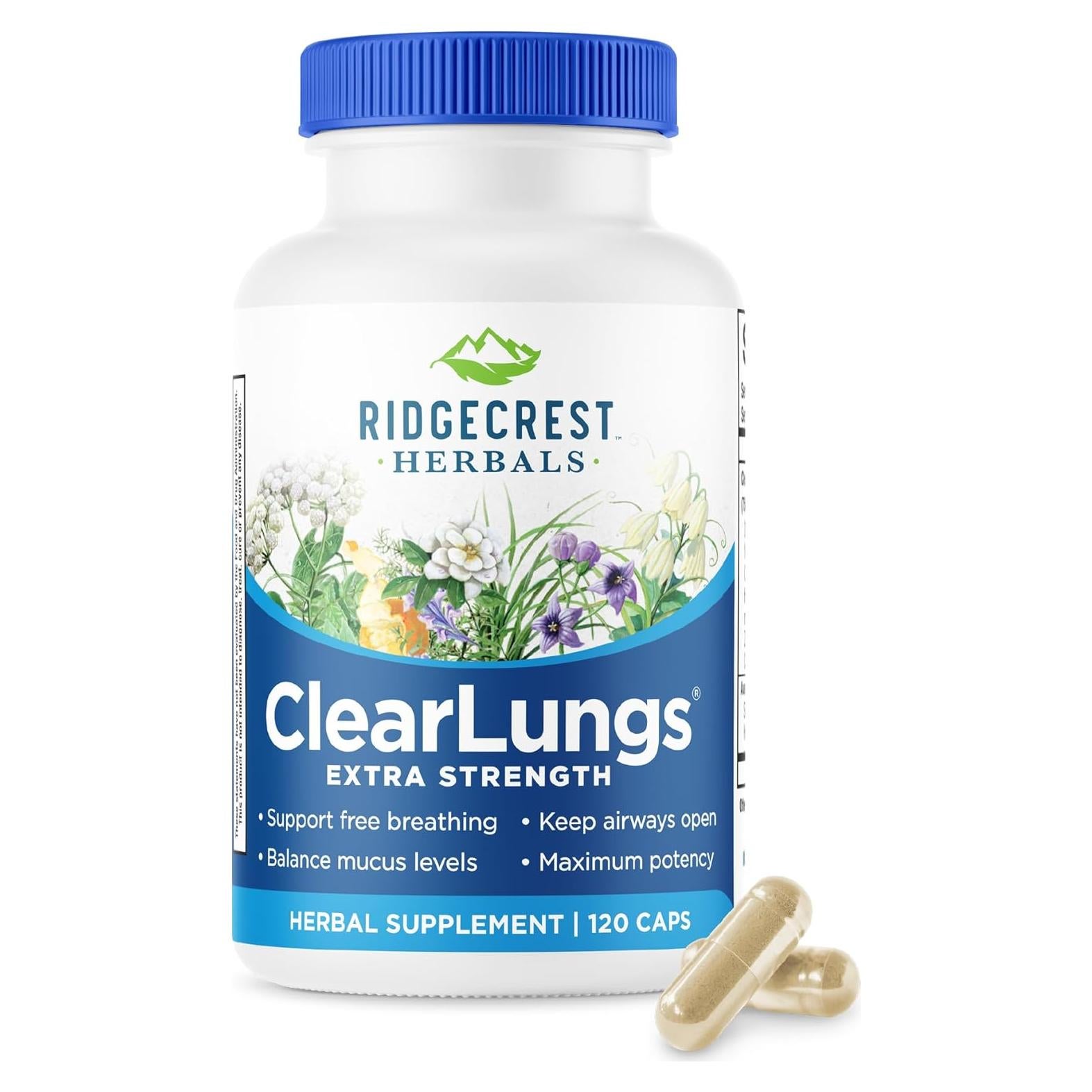 ClearLungs Extra Strength RidgeCrest 120 Caps - Salud Pulmonar