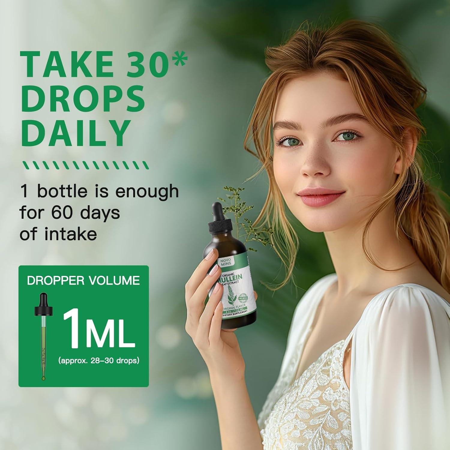 Tintura de Hoja de Mullein Novomins 118 ml - Salud Pulmonar