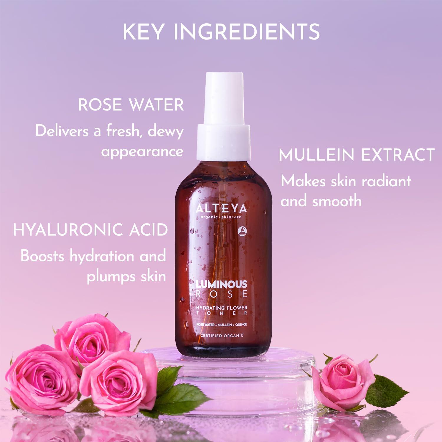 Tónico Hidratante de Rosa Alteya Organics 120 mL Orgánico Certificado