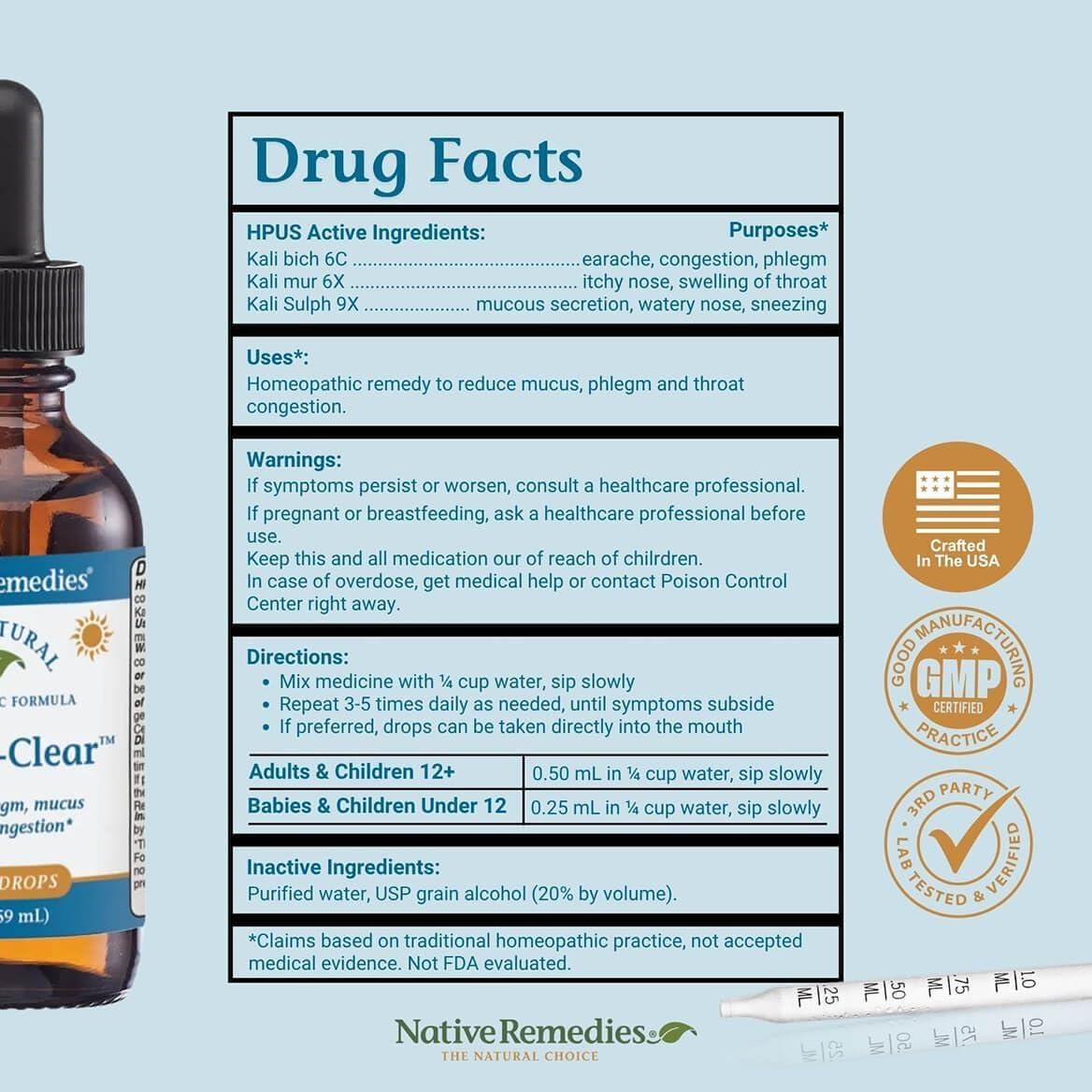 Mucus-Clear NativeRemedies 9g - Alivio Congestión Nasal