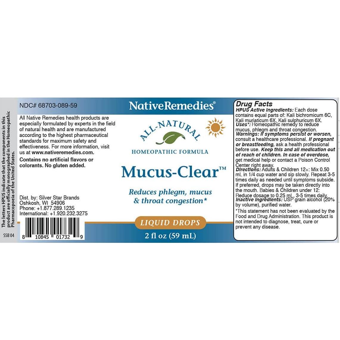 Mucus-Clear NativeRemedies 9g - Alivio Congestión Nasal