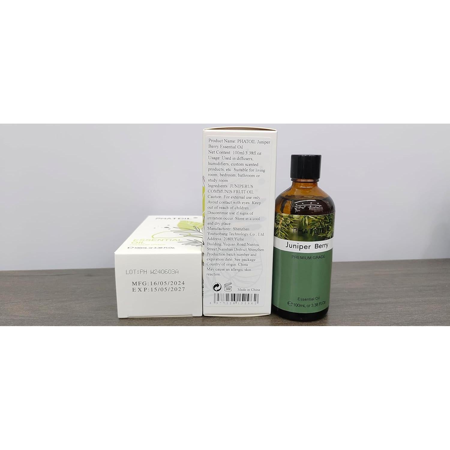 Aceite Esencial de Bayas de Enebro 100ml PHATOIL Aromaterapia