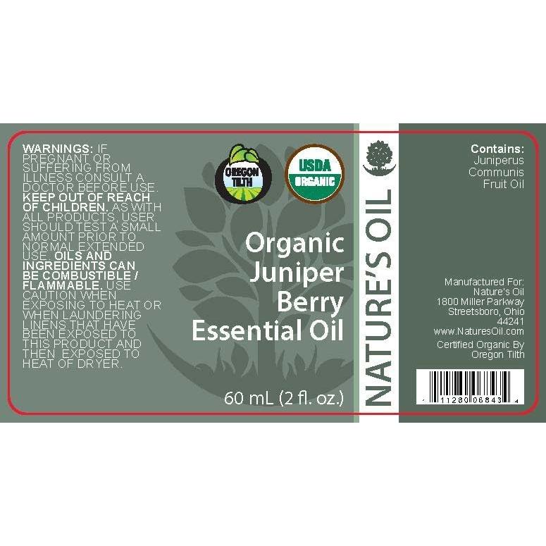 Aceite Esencial de Bayas de Enebro Nature's Oil 60ml Orgánico Puro