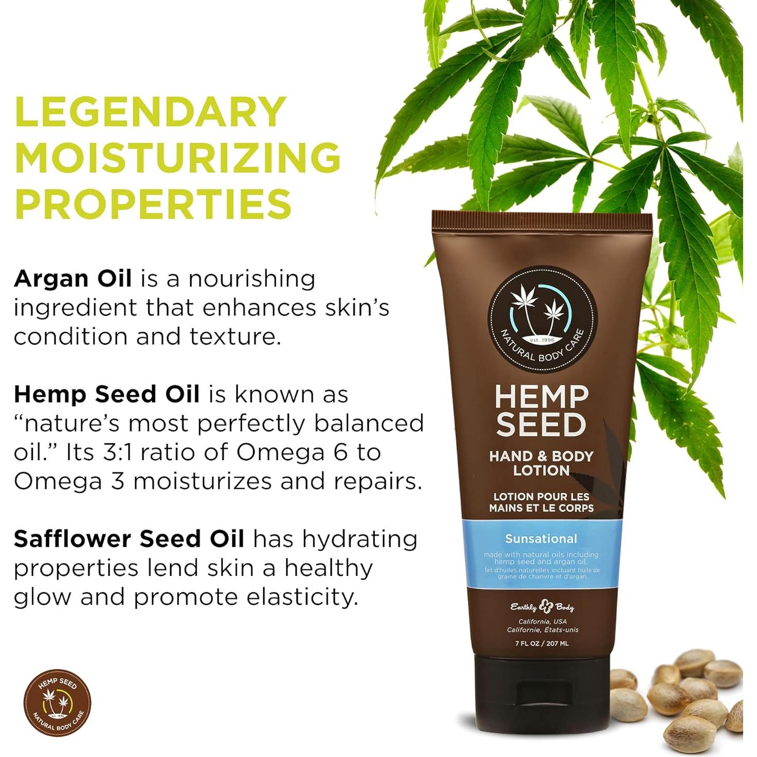 Loción Corporal Vegana Earthly Body 207 ml - Semilla de Cáñamo