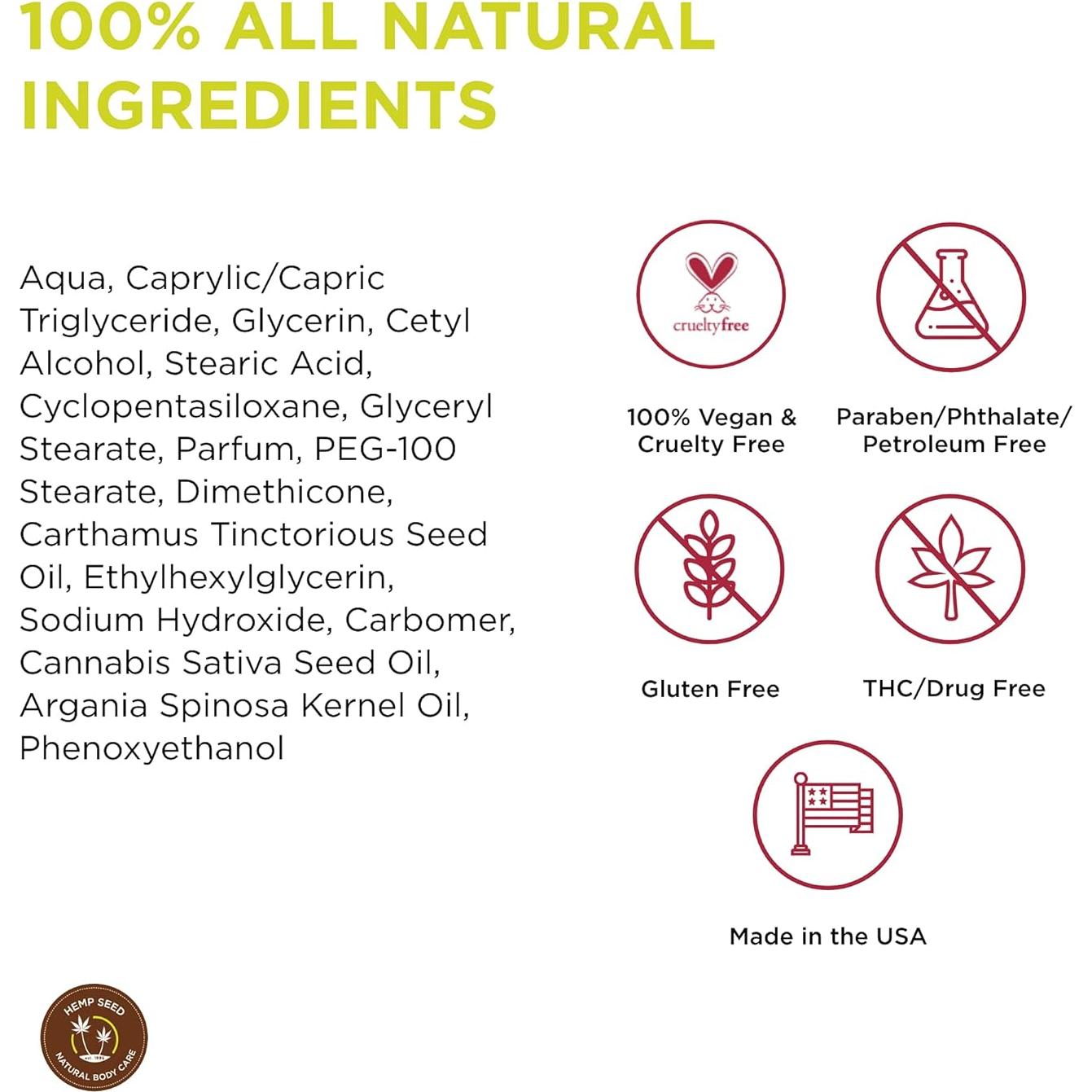 Loción Corporal Vegana Earthly Body 207 ml - Semilla de Cáñamo