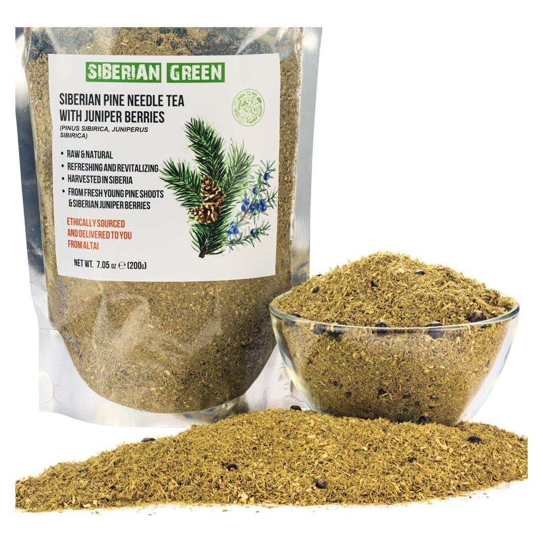 Té de Aguja de Pino Verde Siberiano con Bayas de Enebro 200g