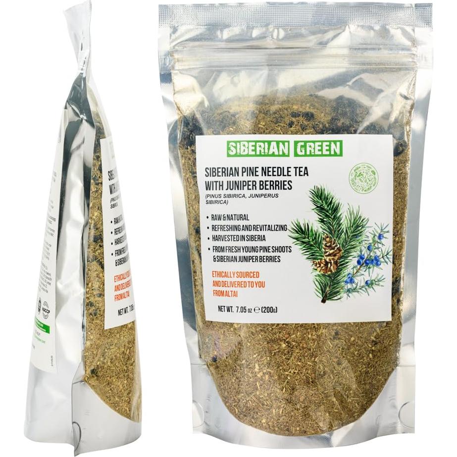 Té de Aguja de Pino Verde Siberiano con Bayas de Enebro 200g