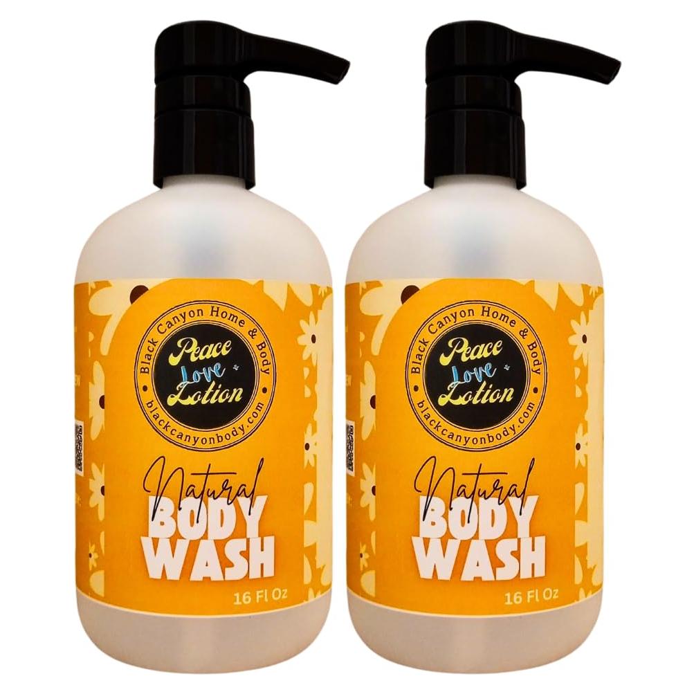 Gel de Ducha Natural Paz Amor + Loción 2x16 Oz Bayas de Enebro